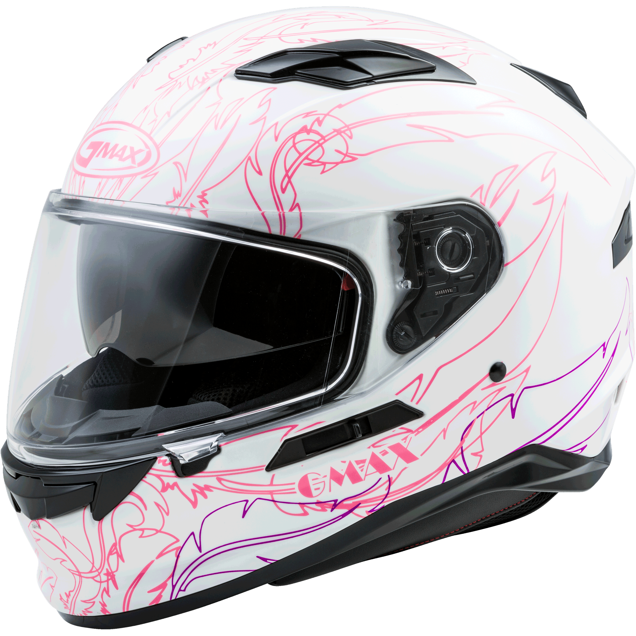 GMAX FF-98 FULL-FACE WILLOW HELMET WHITE/PINK MD