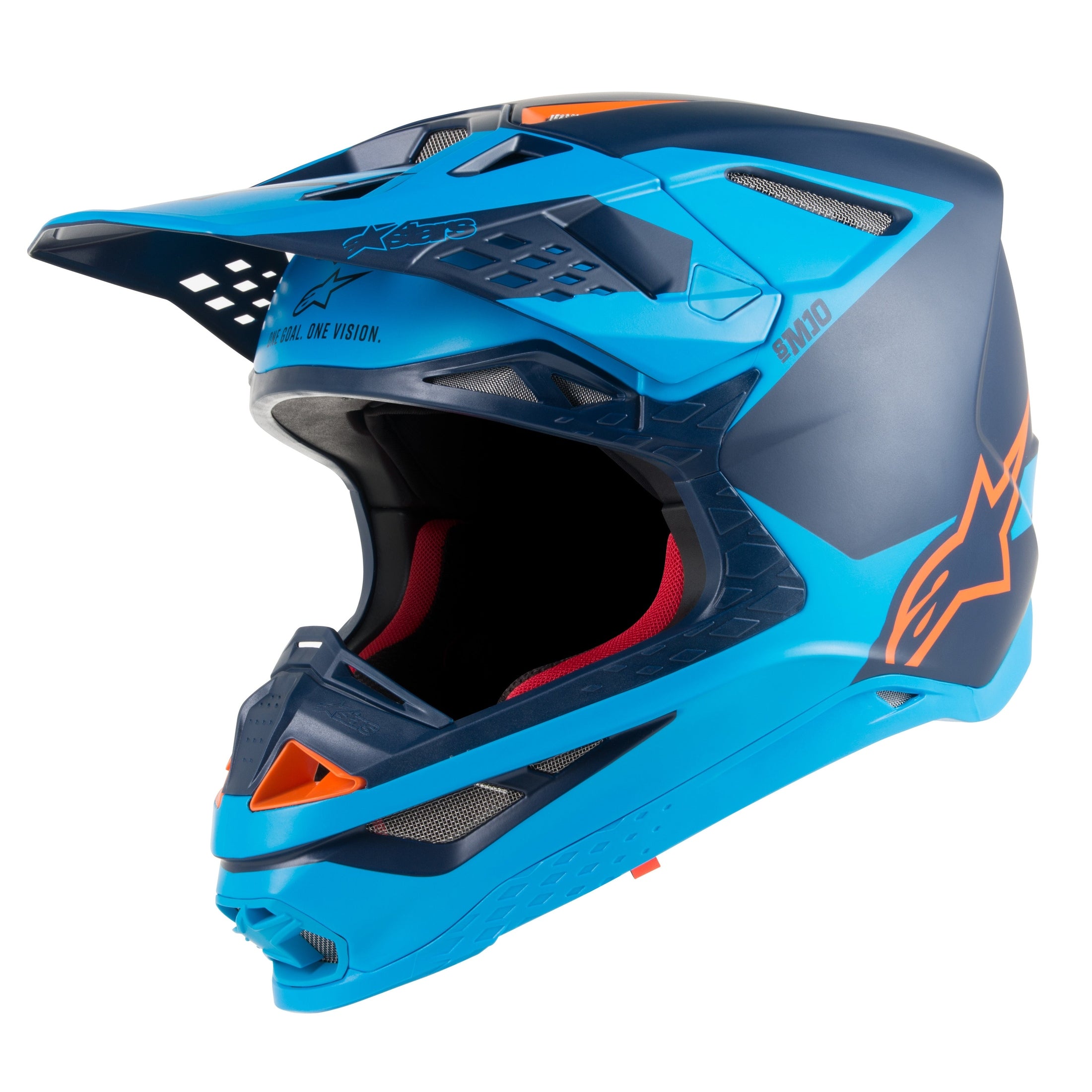 ALPINESTARS S.TECH S-M10 META HELMET BLACK/AQUA/ORANGE XS
