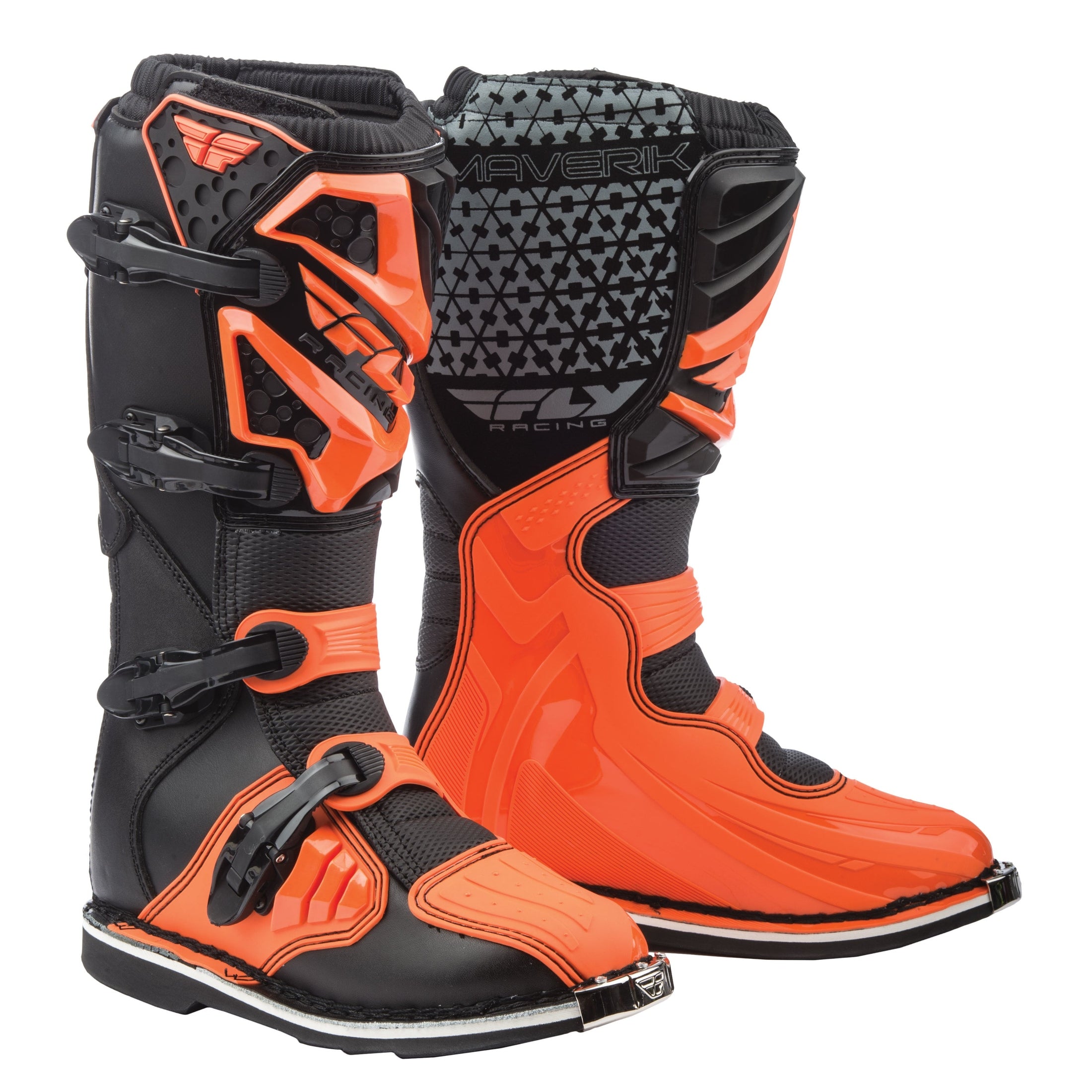 FLY RACING MAVERIK MX BOOTS ORANGE SZ 07