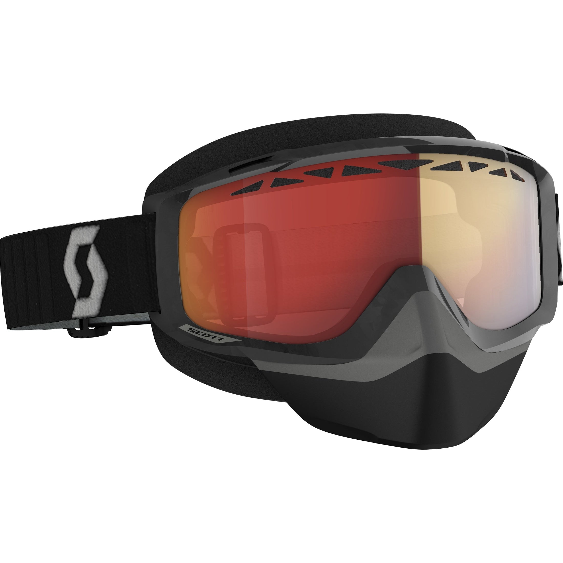 SCOTT SPLIT OTG SNWCRS LS GOGGLE BLK /GRY LGHT SENSITIVE RED CHROME