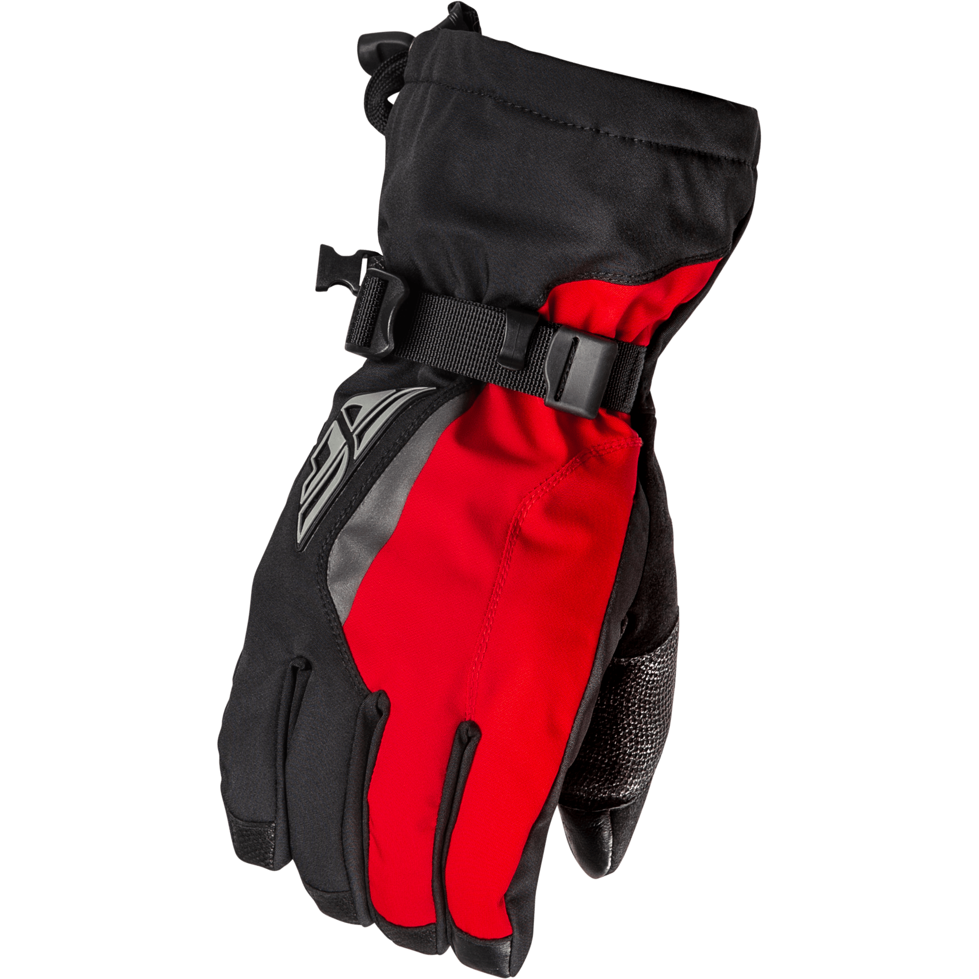 FLY RACING TITLE GAUNTLET GLOVES BLACK/RED 2X