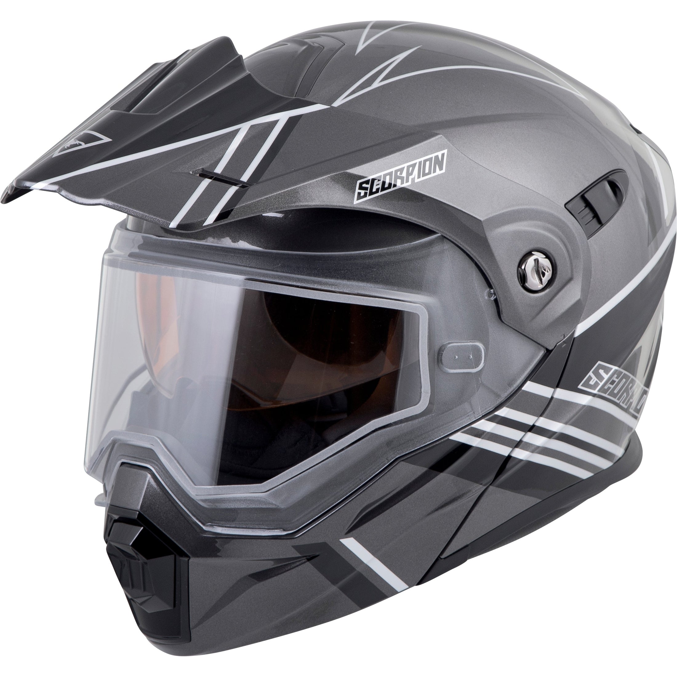 SCORPION EXO EXO-AT950 COLD WEATHER HELMET TETON SILVER XS (ELECTRIC)