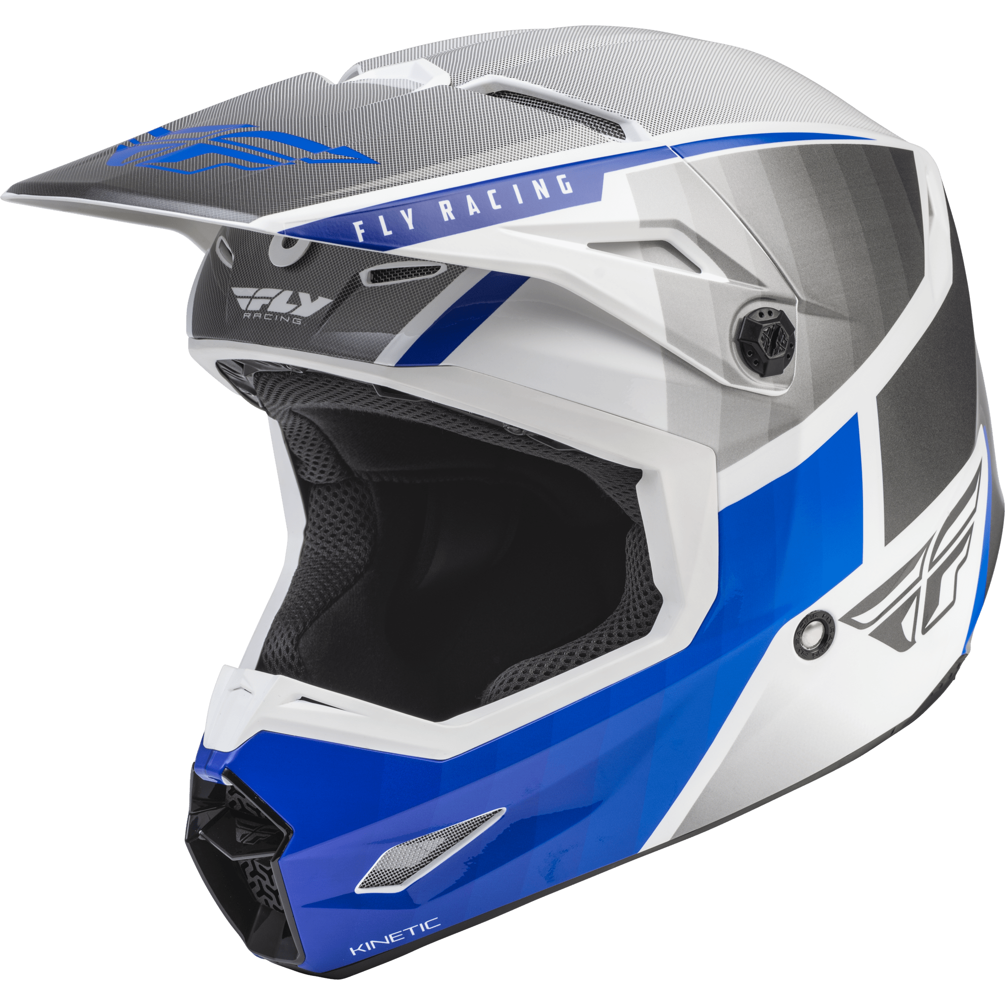 FLY RACING KINETIC DRIFT HELMET BLUE/CHARCOAL/WHITE 2X