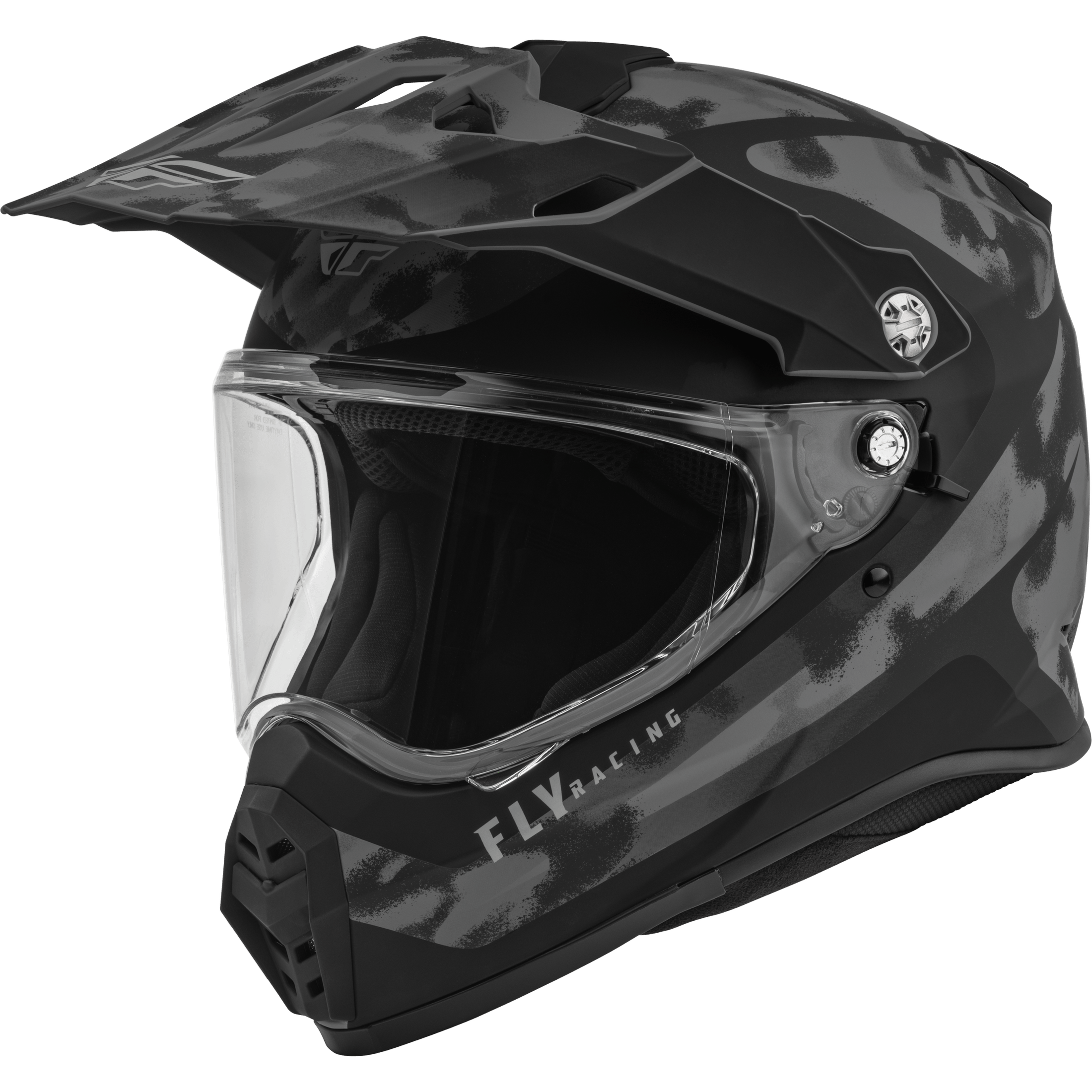 FLY RACING TREKKER PULSE HELMET MATTE GREY/BLACK CAMO LG