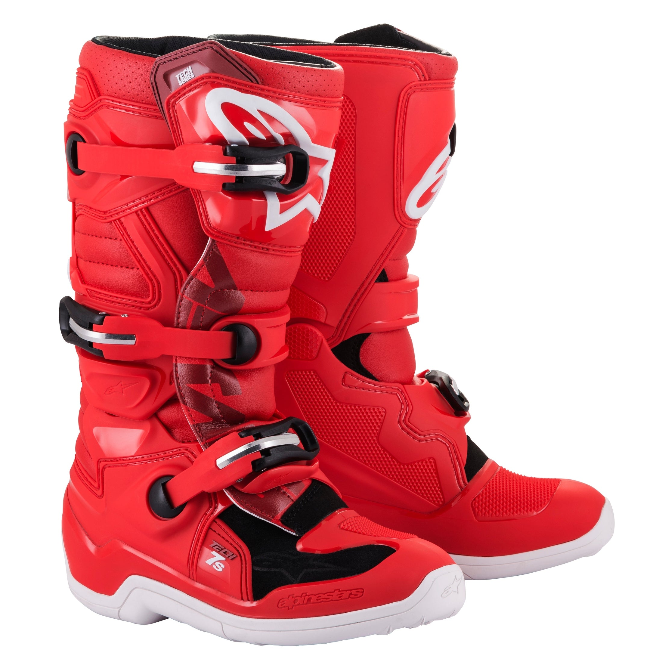 ALPINESTARS TECH 7S BOOTS RED SZ 08