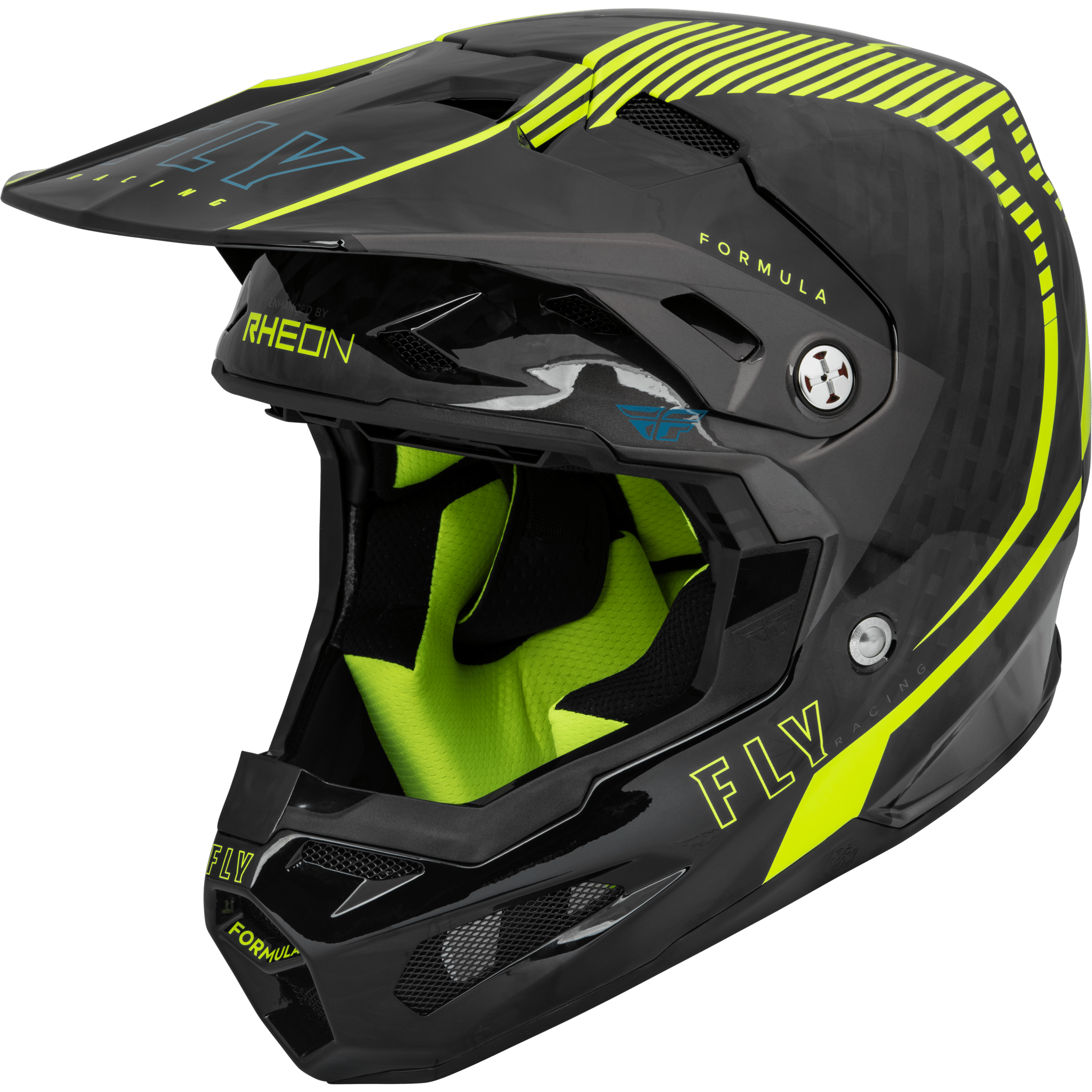 FLY RACING FORMULA CARBON TRACER HELMET HI-VIS/BLACK XL