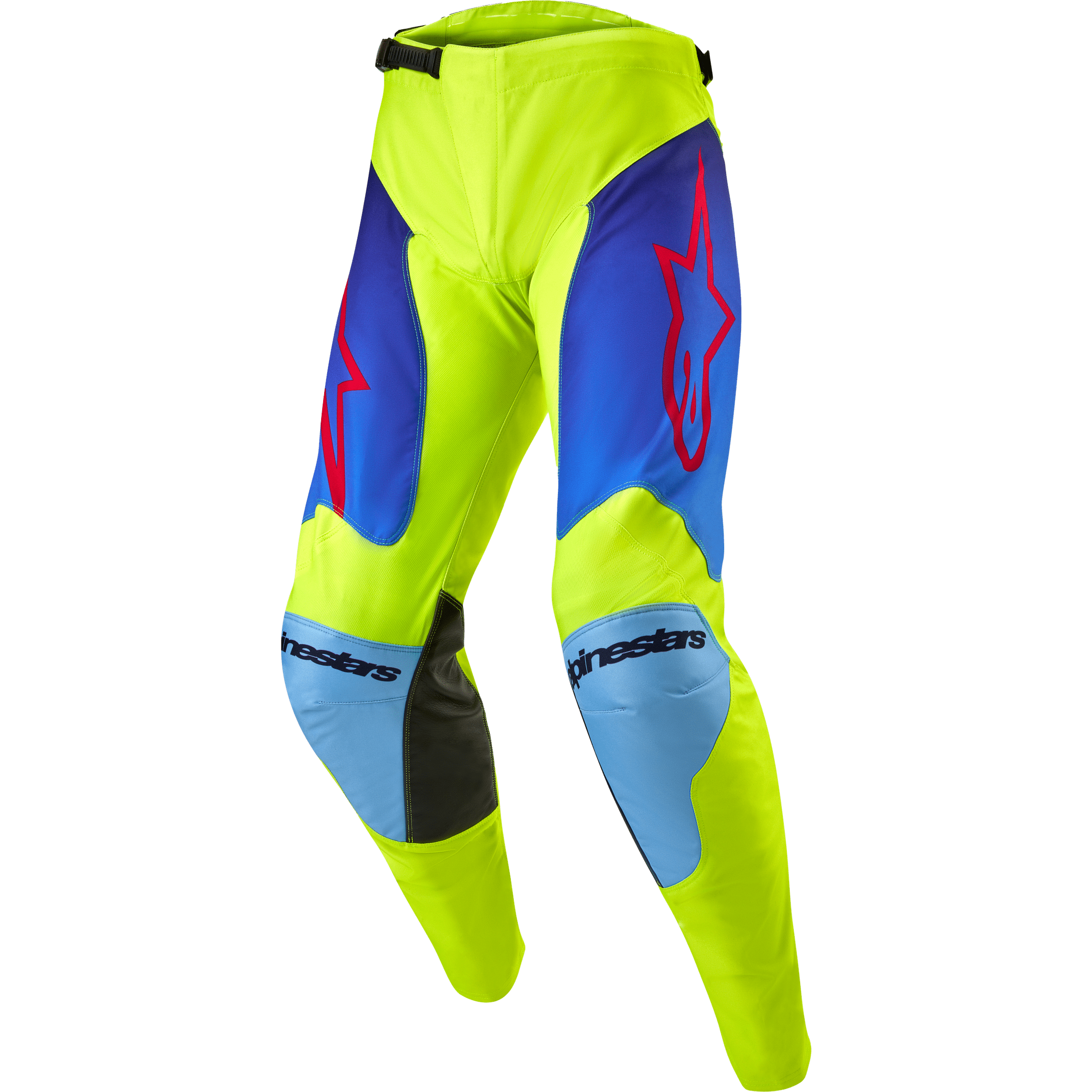 ALPINESTARS RACER HOEN PANTS YLW FLUO/BLUE/NT NAVY SZ 40