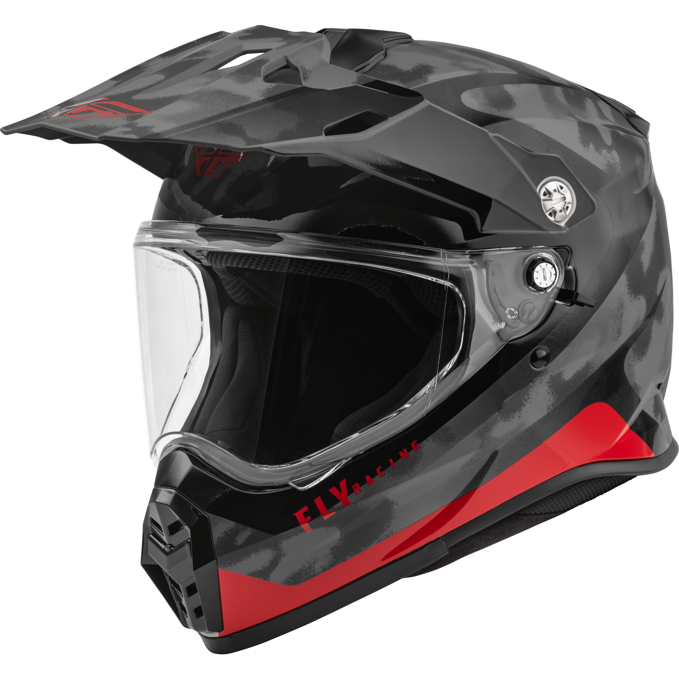 FLY RACING TREKKER PULSE HELMET BLACK CAMO/RED LG