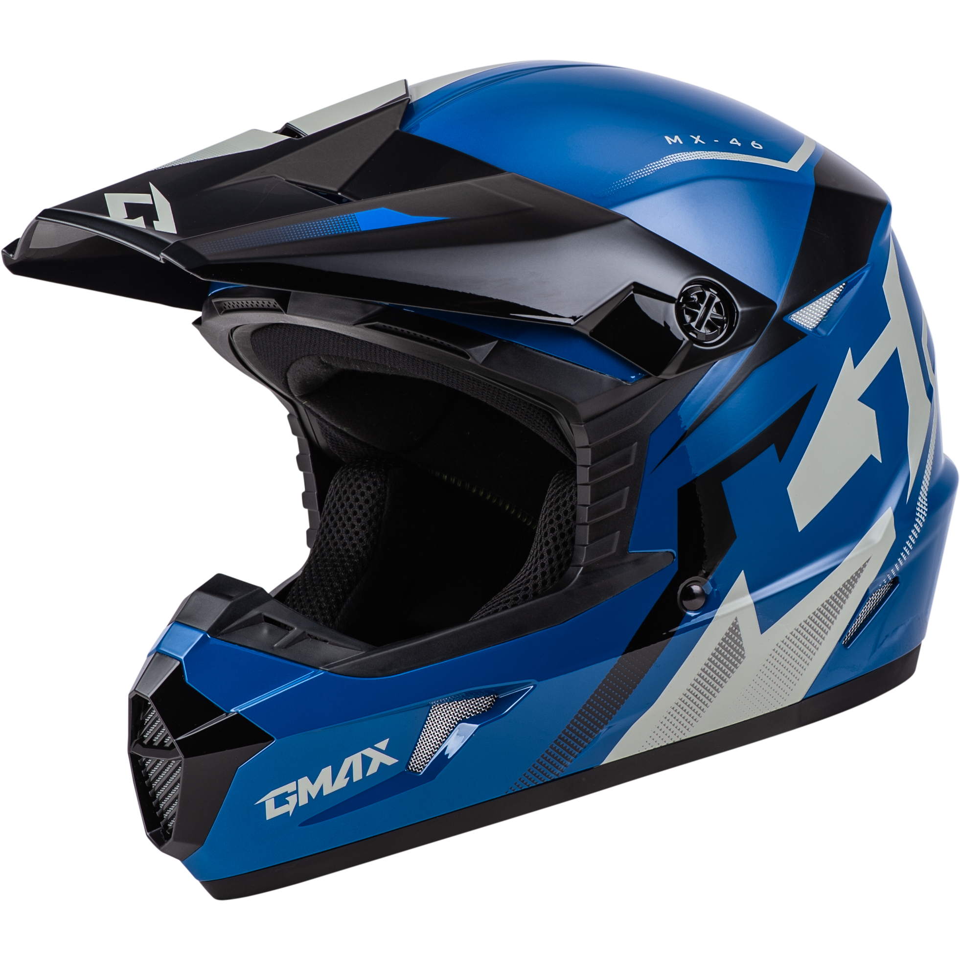 GMAX MX-46 COMPOUND HELMET BLUE/BLACK/GREY SM