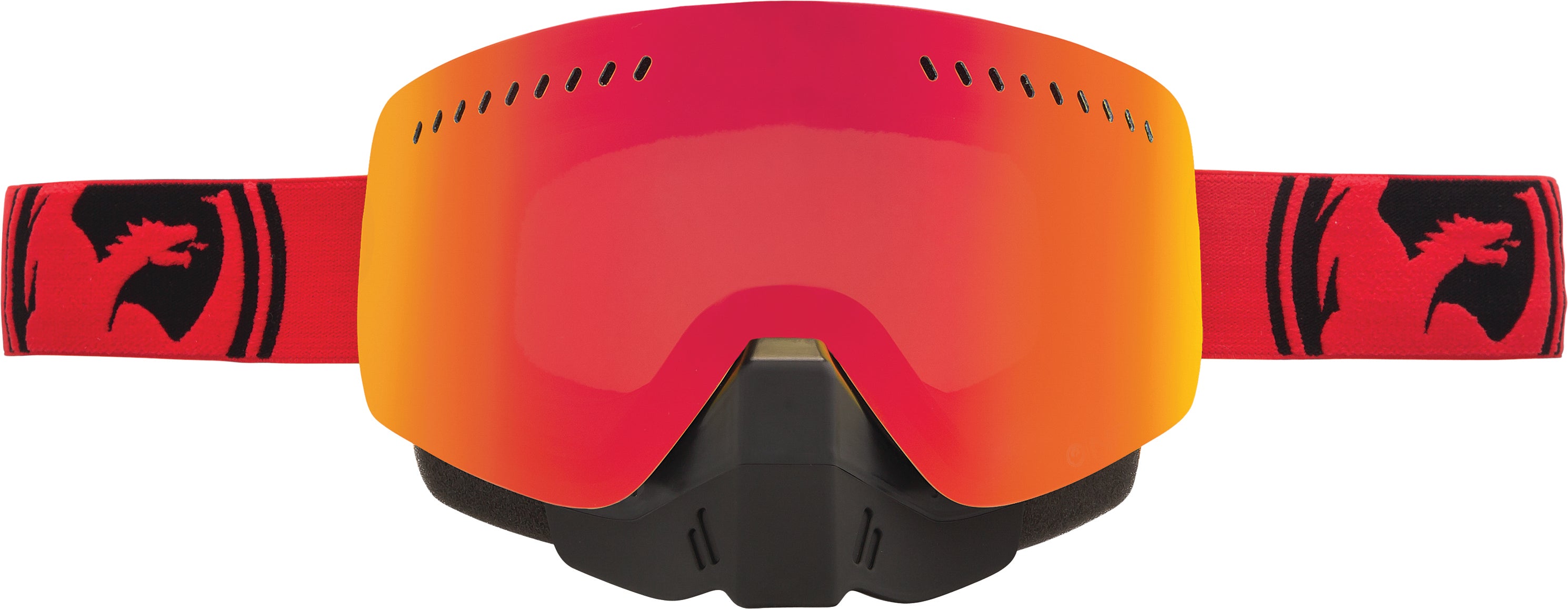DRAGON NFXS SNOW GOGGLE RED/BLACK SPLIT W/RED ION LENS