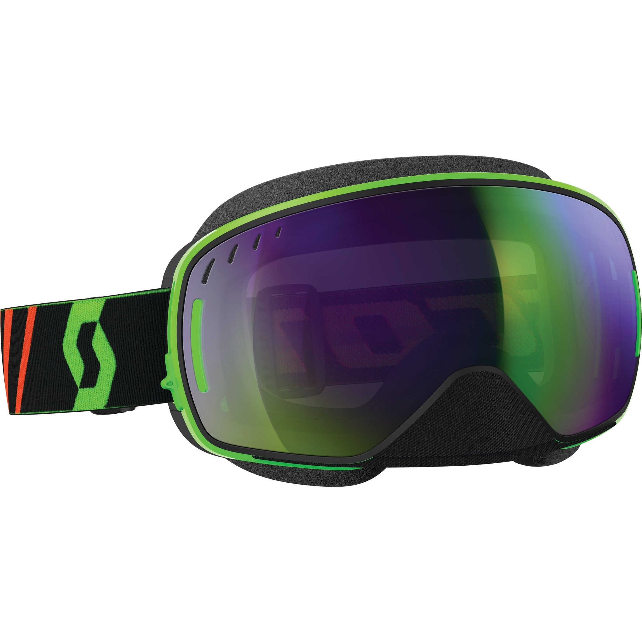 SCOTT LCG SNO-X GOGGLE BLK/FLO GRN W/ILLUMINATOR RED LENSES
