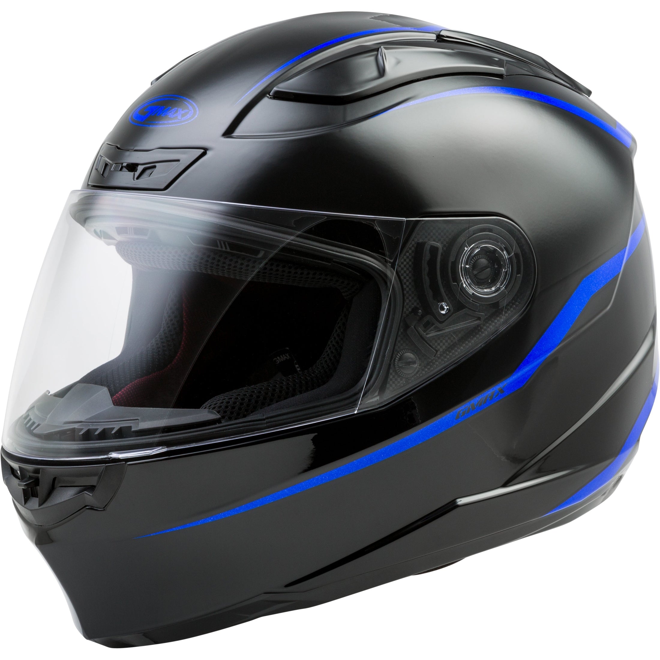 GMAX FF-88 FULL-FACE PRECEPT HELMET BLACK/BLUE MD