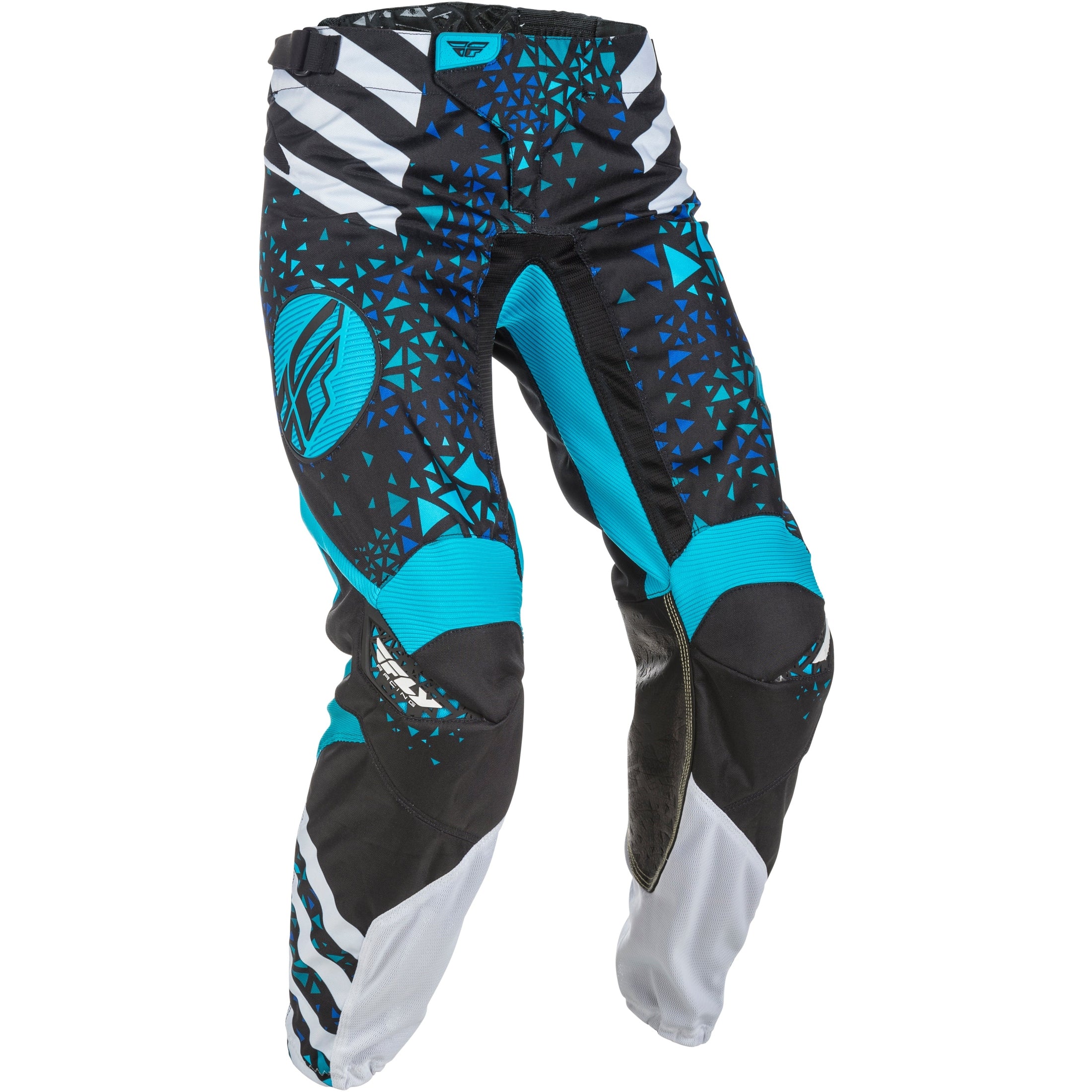 FLY RACING KINETIC WOMEN'S RACE PANTS BLUE/BLACK SZ 3/4