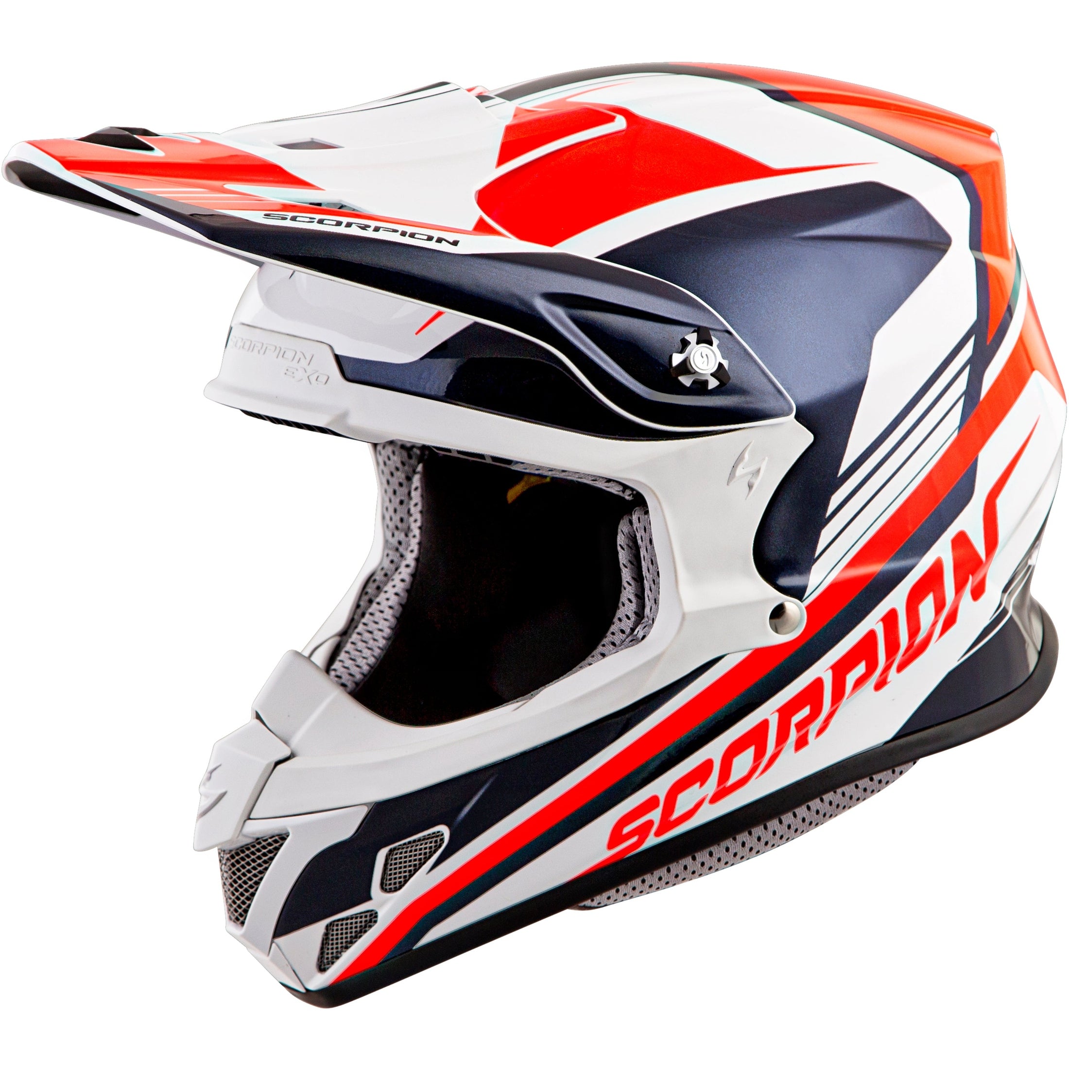 SCORPION EXO VX-R70 OFF-ROAD HELMET ASCEND NEON RED/BLUE LG