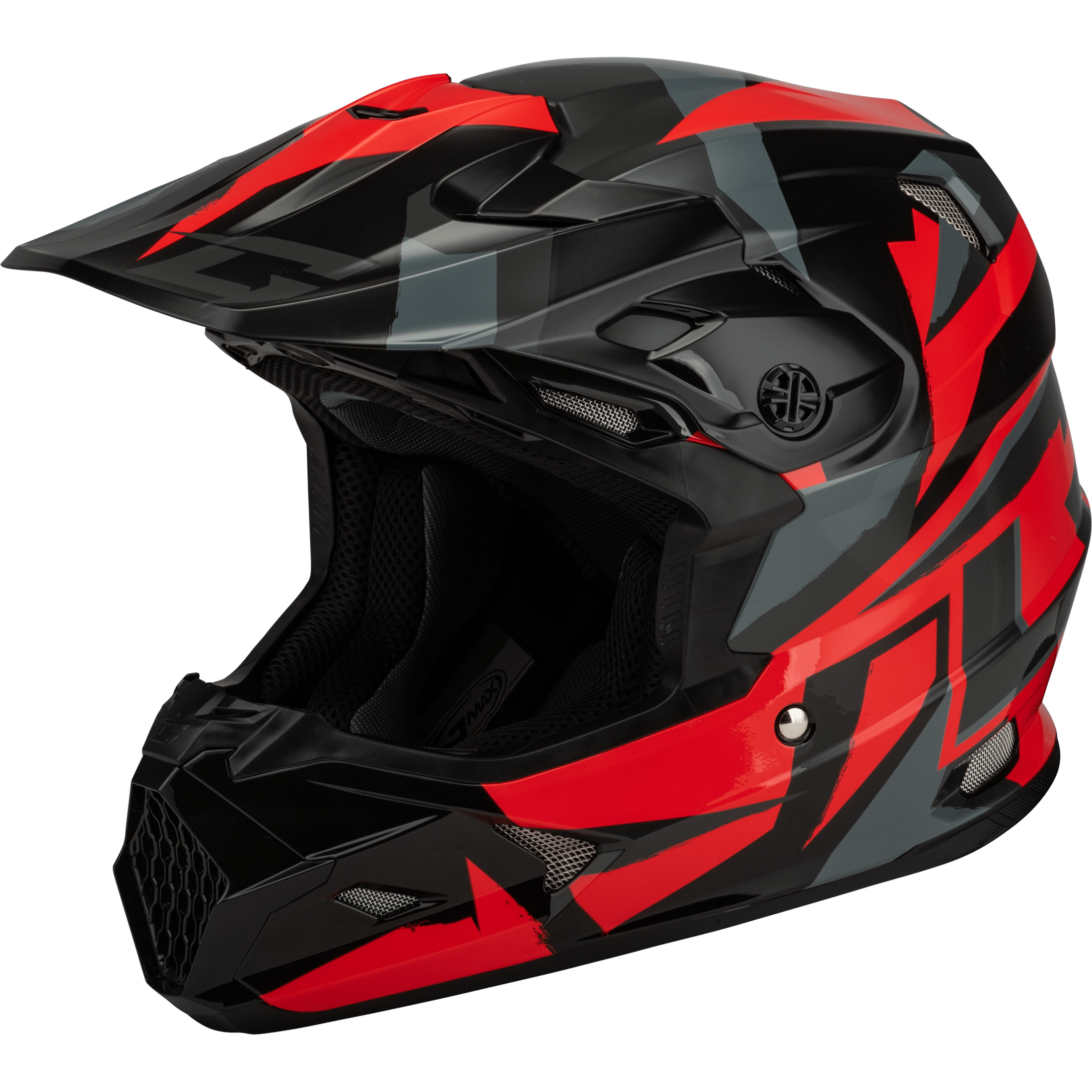 GMAX MX-96 SPLINTER HELMET BLACK/RED LG