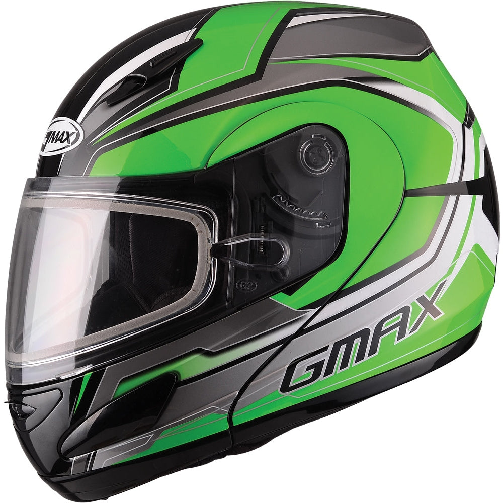 GMAX GM-44S MODULAR HELMET GLACIER GREEN/SILVER/BLACK L