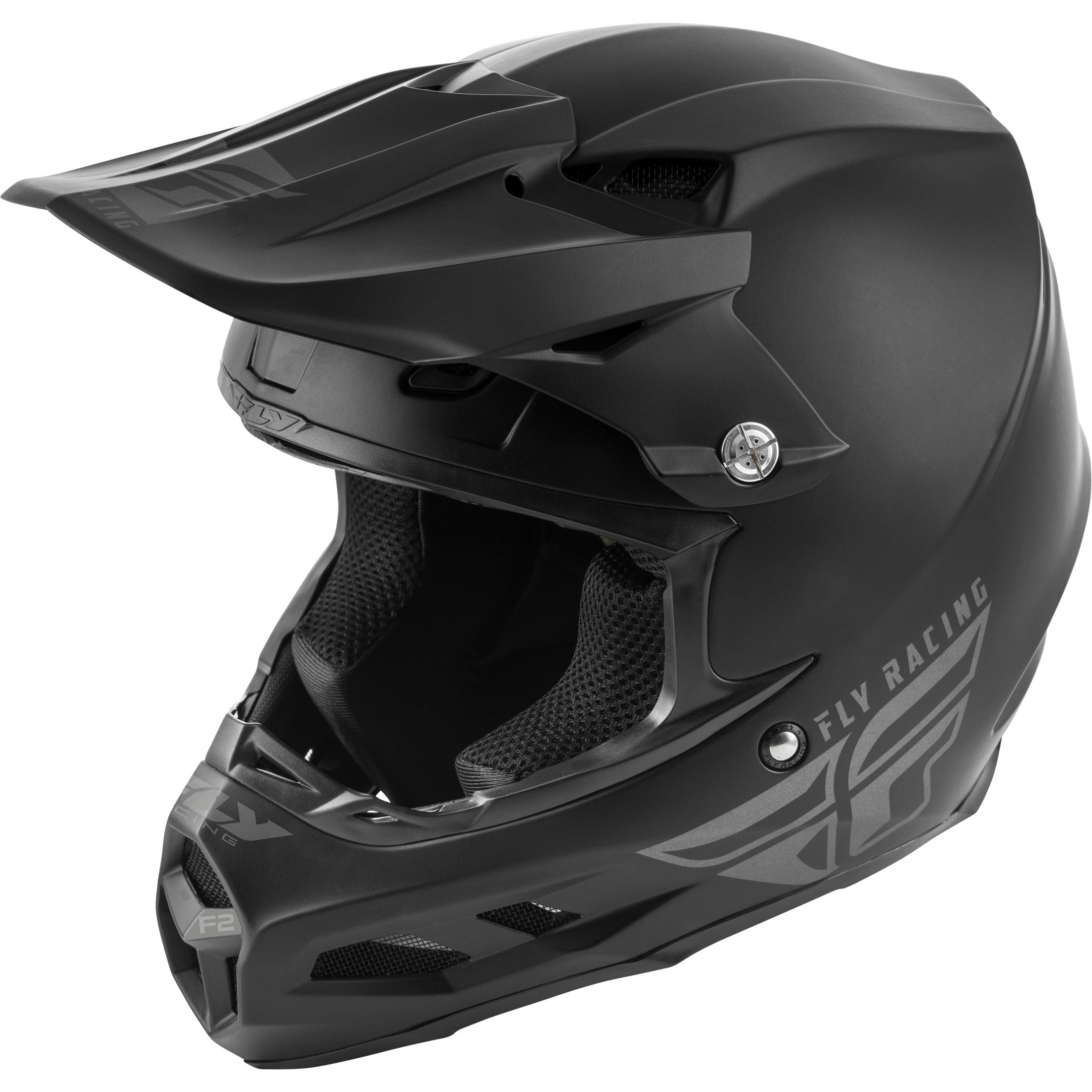 FLY RACING F2 CARBON SOLID HELMET MATTE BLACK XS
