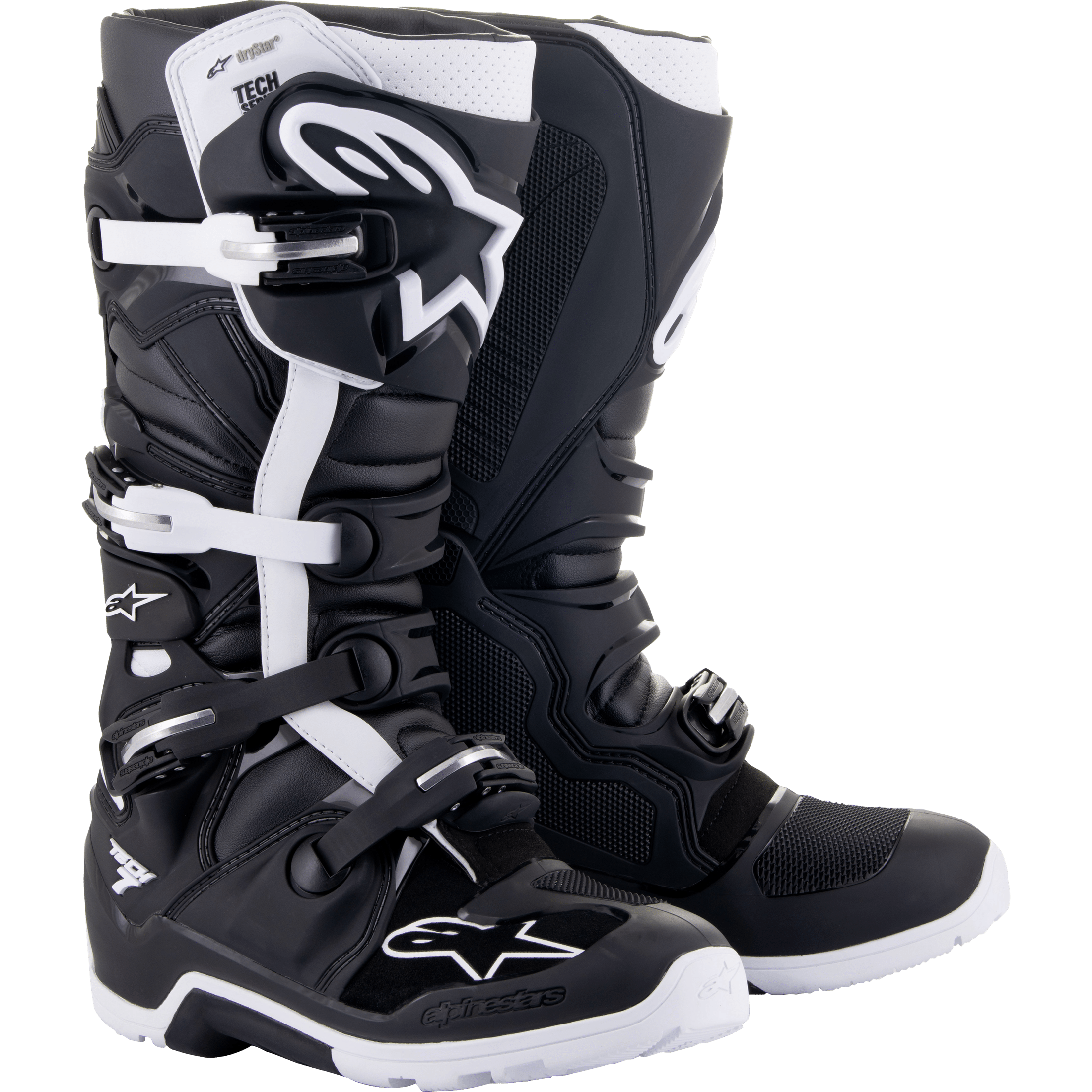 ALPINESTARS TECH 7 ENDURO DRYSTAR BOOTS BLACK/WHITE SZ 13