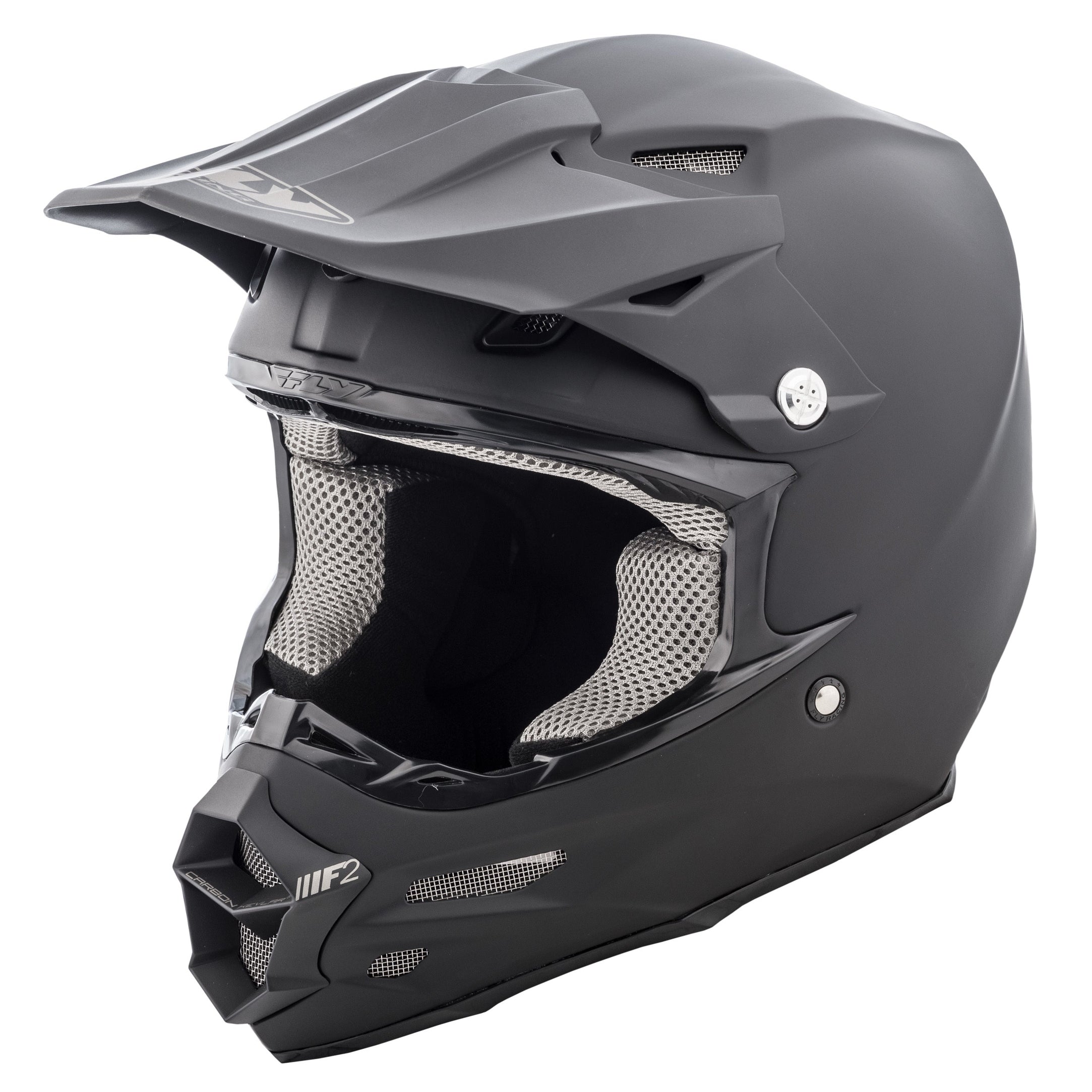 FLY RACING F2 CARBON SOLID HELMET MATTE BLACK SM