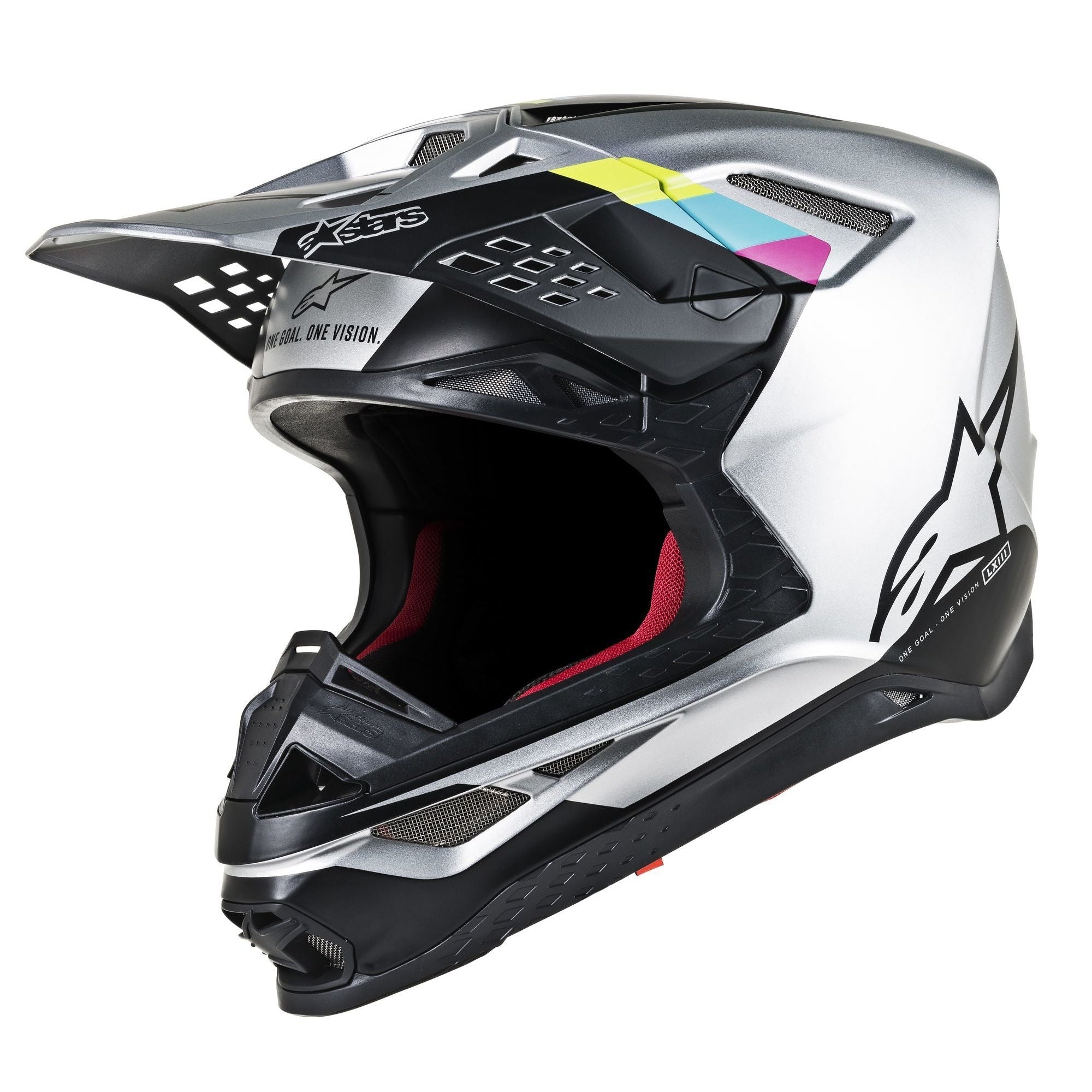 ALPINESTARS S.TECH S-M8 CONTACT HELMET SILVER/BLACK XL