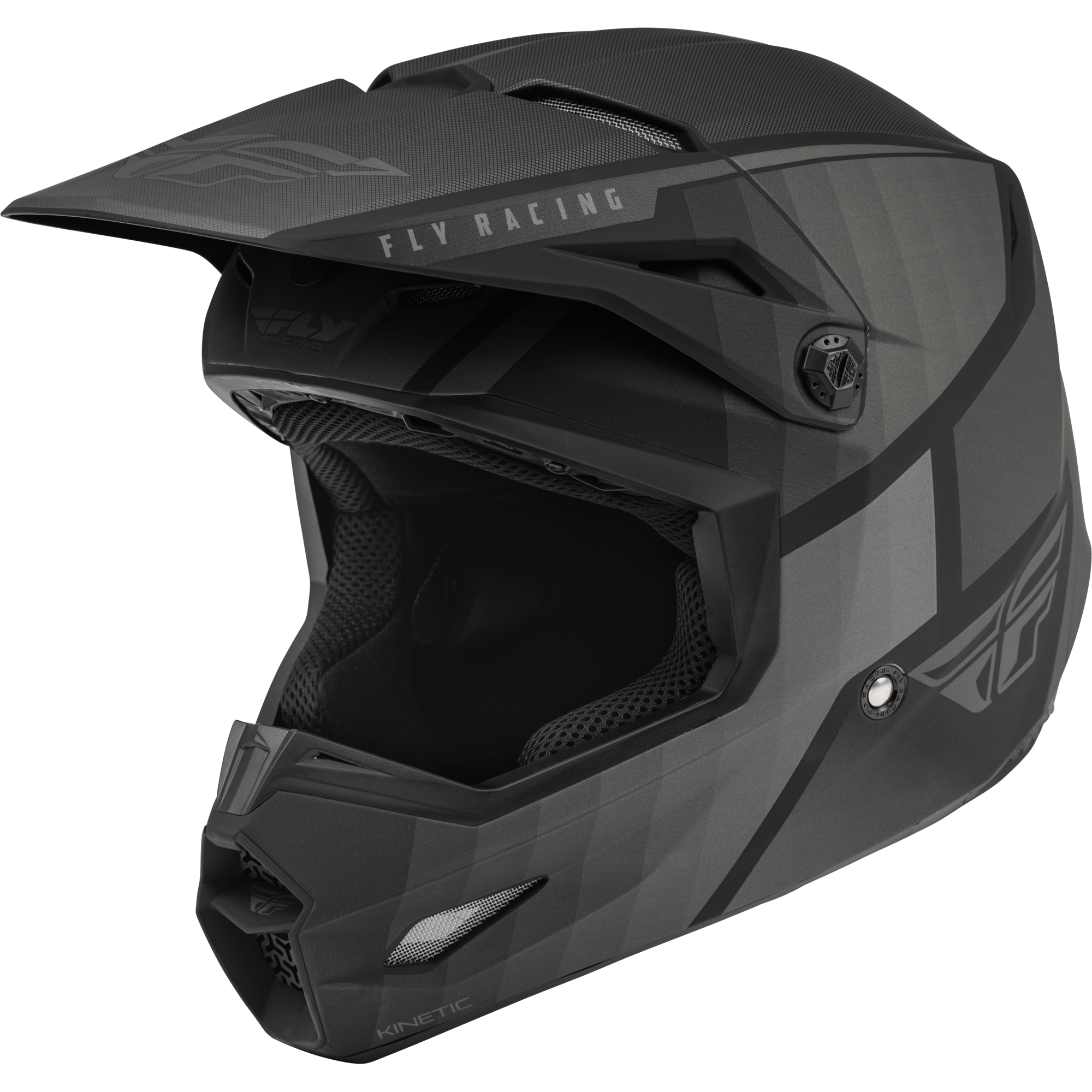 FLY RACING KINETIC DRIFT HELMET MATTE BLACK/CHARCOAL 2X