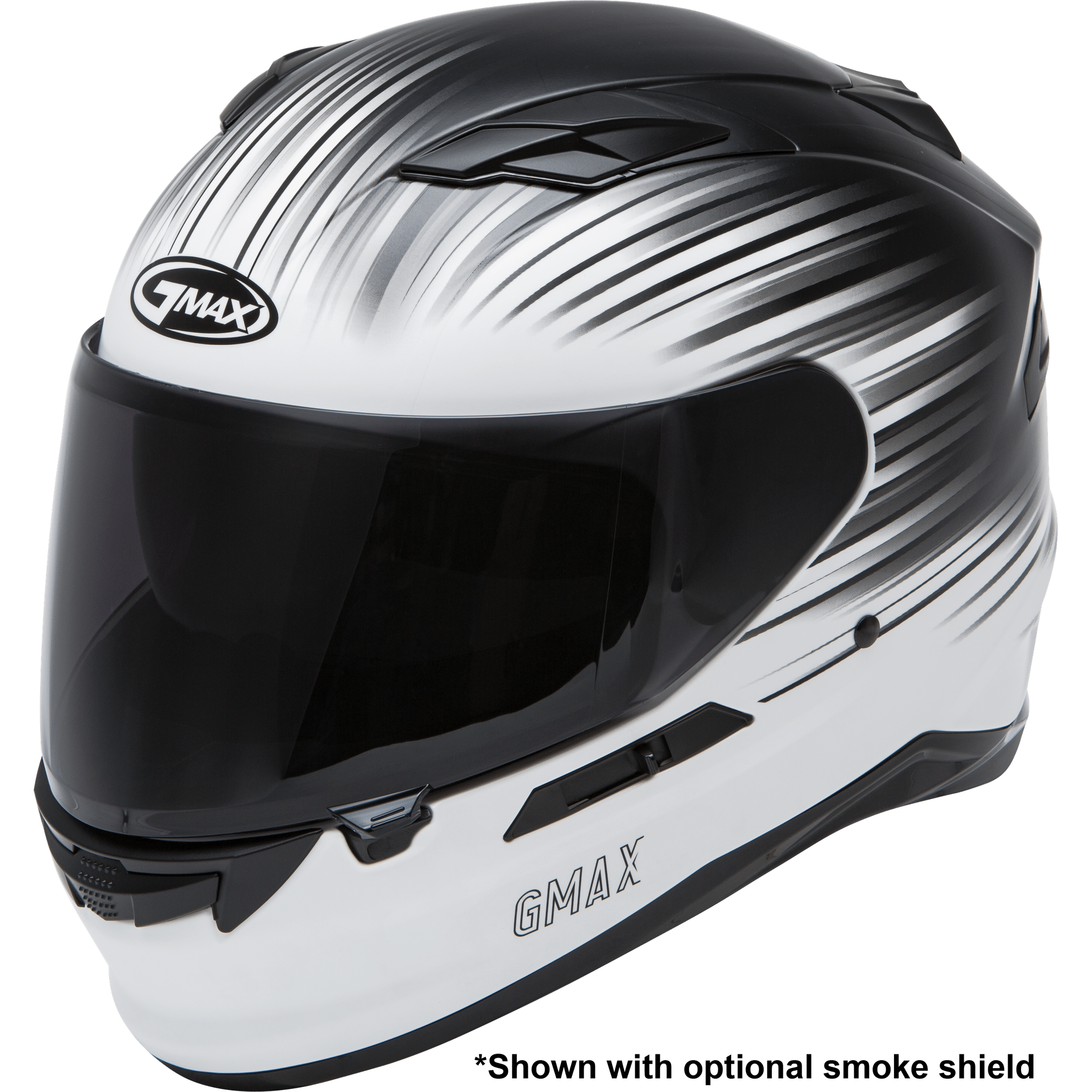 GMAX FF-98 FULL-FACE RELIANCE HELMET MATTE WHITE/BLACK SM