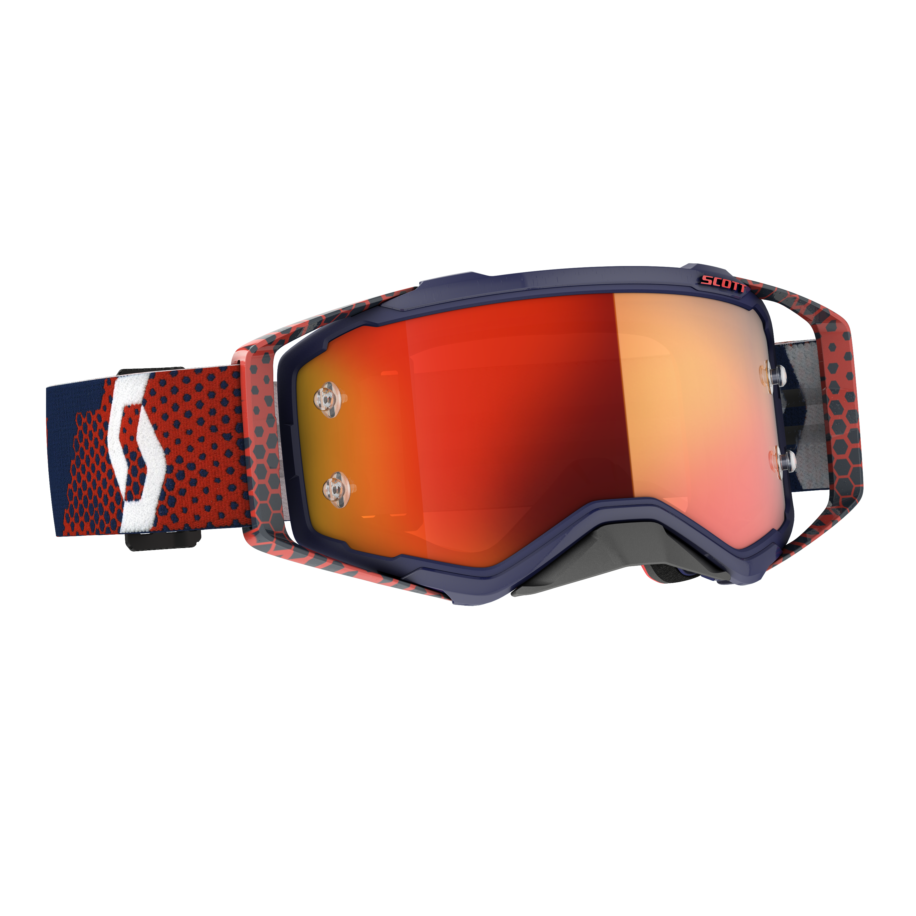 SCOTT PROSPECT GOGGLE RED/BLUE ORANGE CHROME WORKS LENS