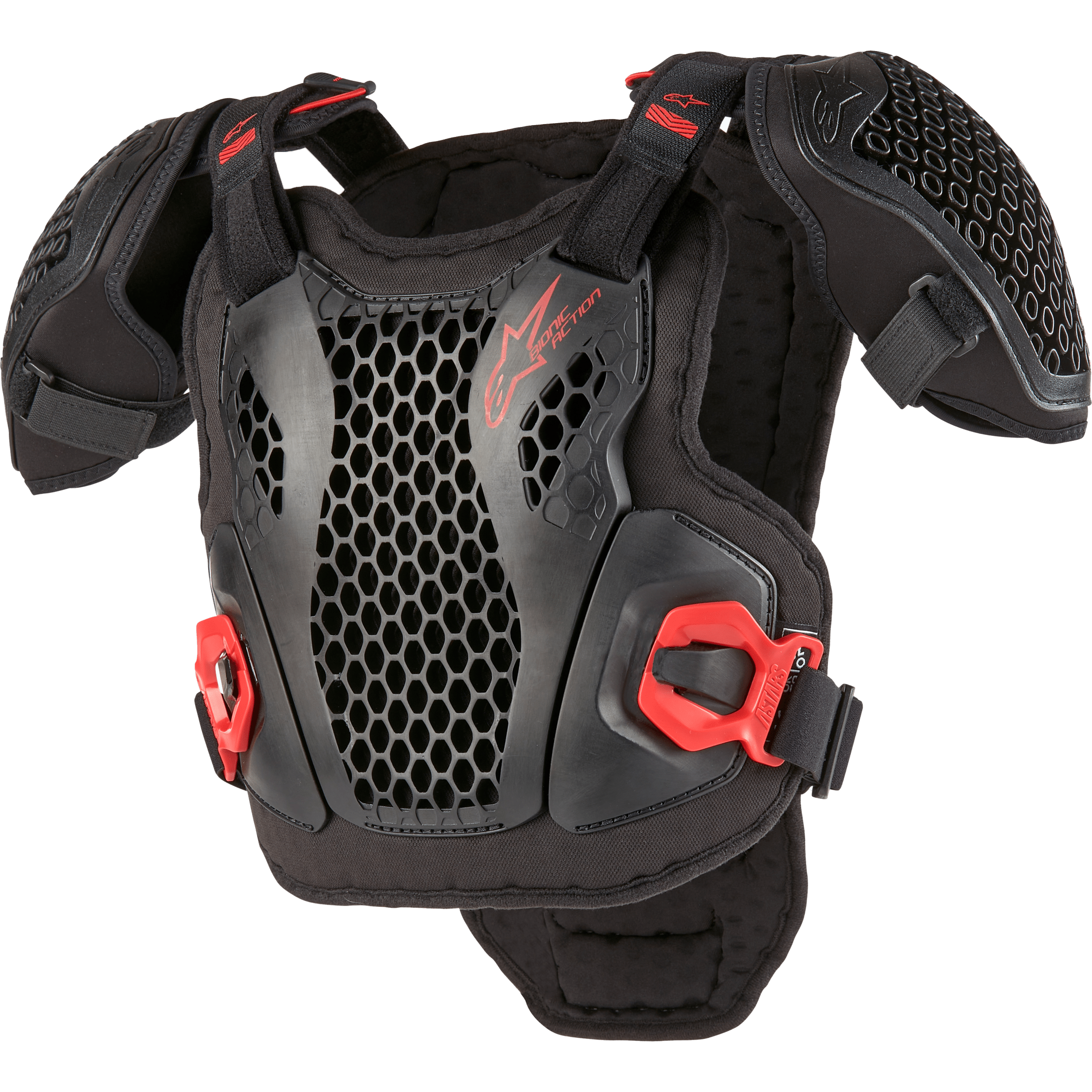 ALPINESTARS BIONIC ACTION YOUTH CHEST PROTECTOR BLK/RED SM/MD