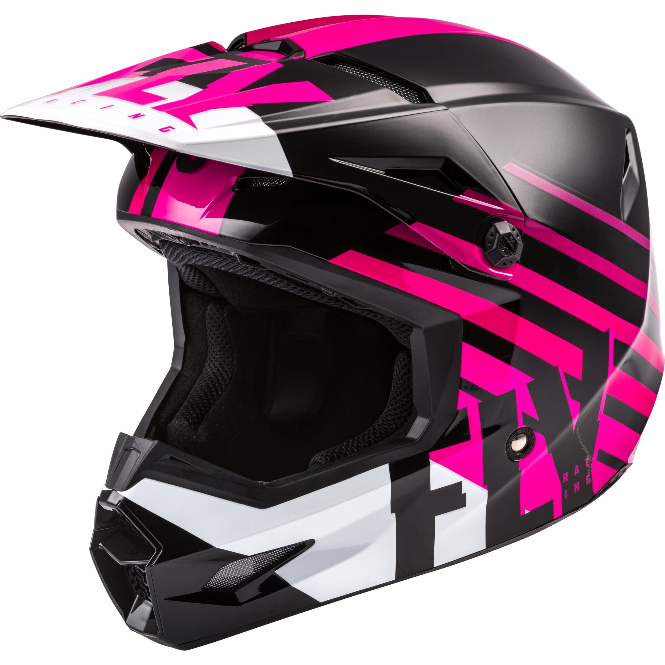 FLY RACING YOUTH KINETIC THRIVE HELMET PINK/BLACK/WHITE YM