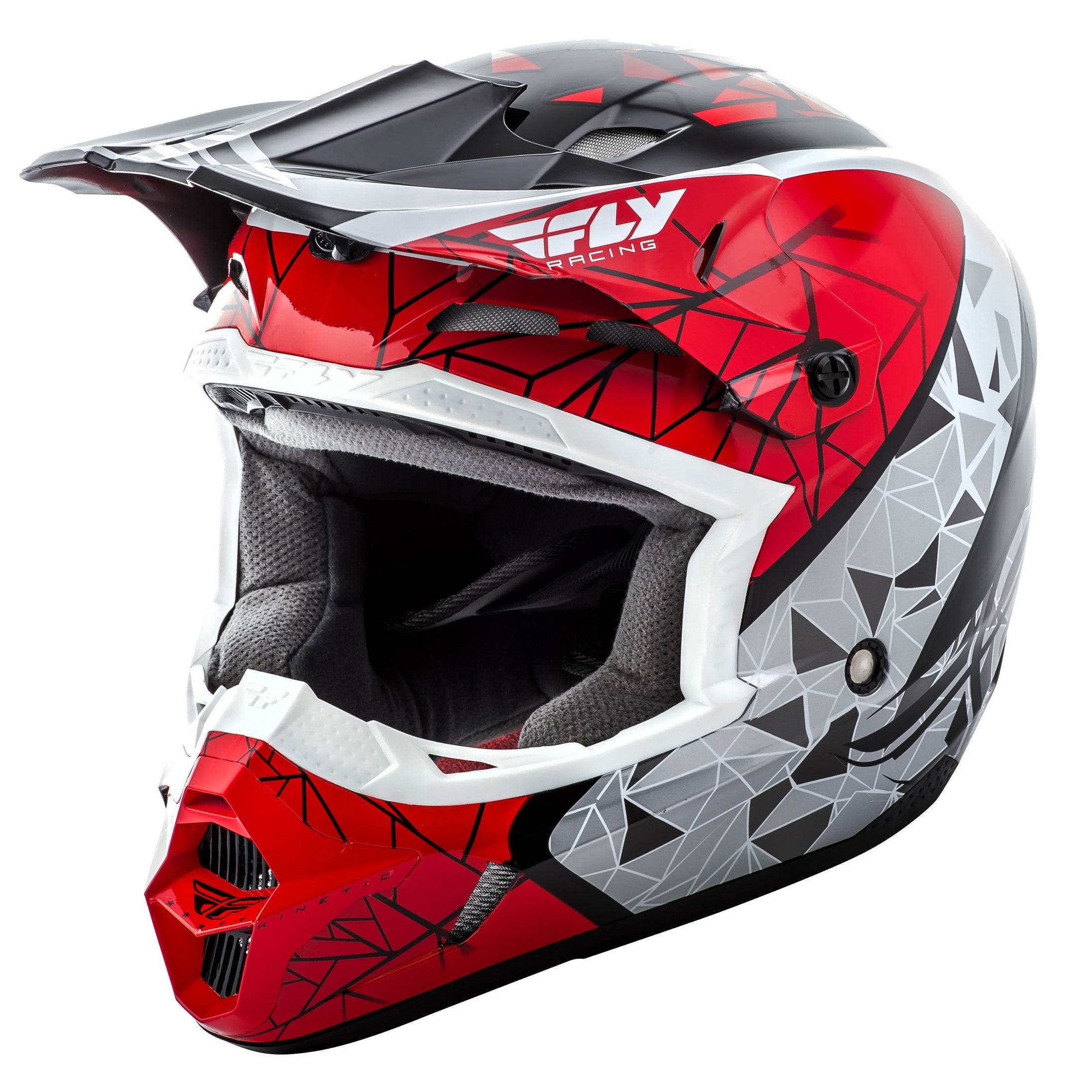FLY RACING KINETIC CRUX HELMET RED/BLACK/WHITE L