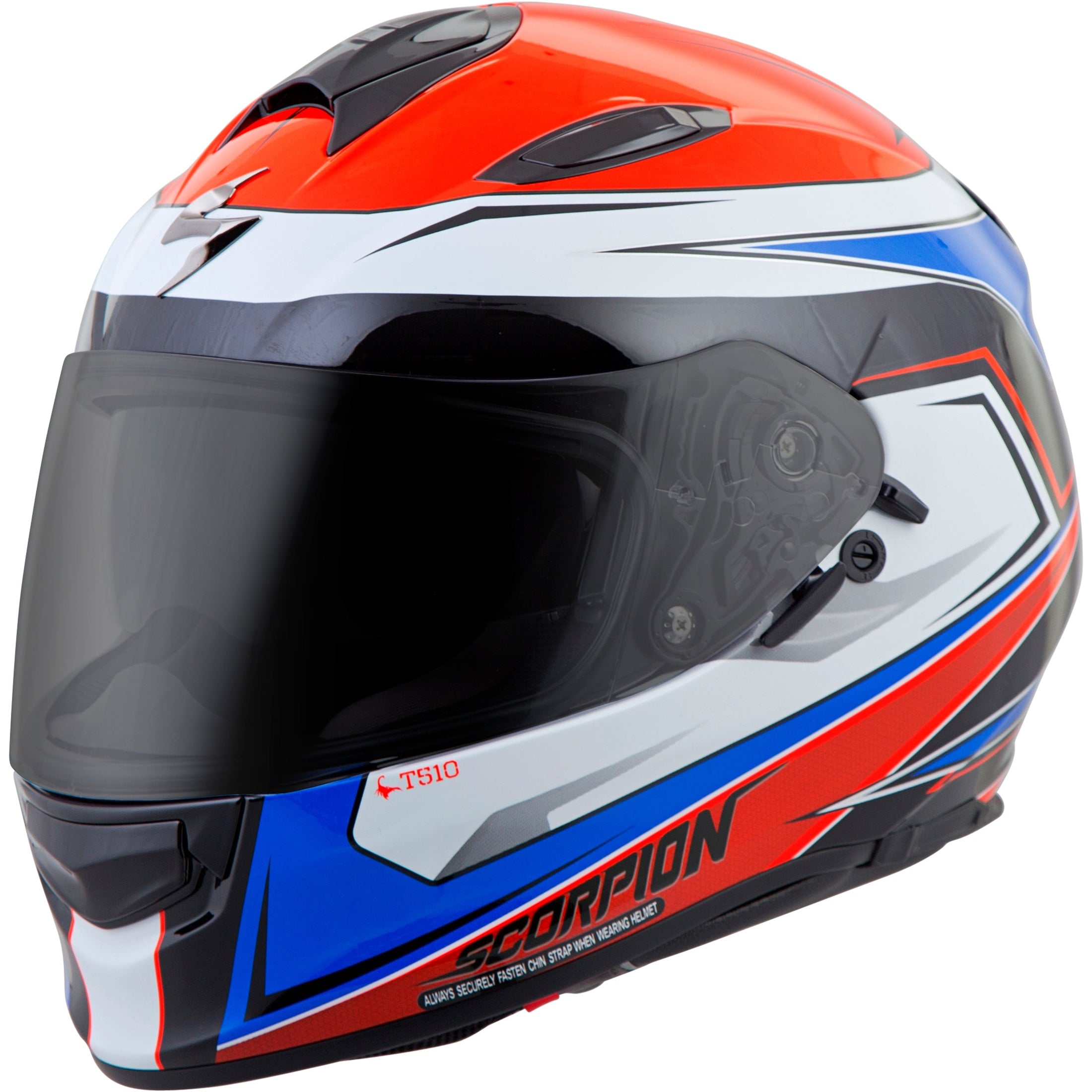 SCORPION EXO EXO-T510 FULL-FACE HELMET TARMAC RED/BLUE XS