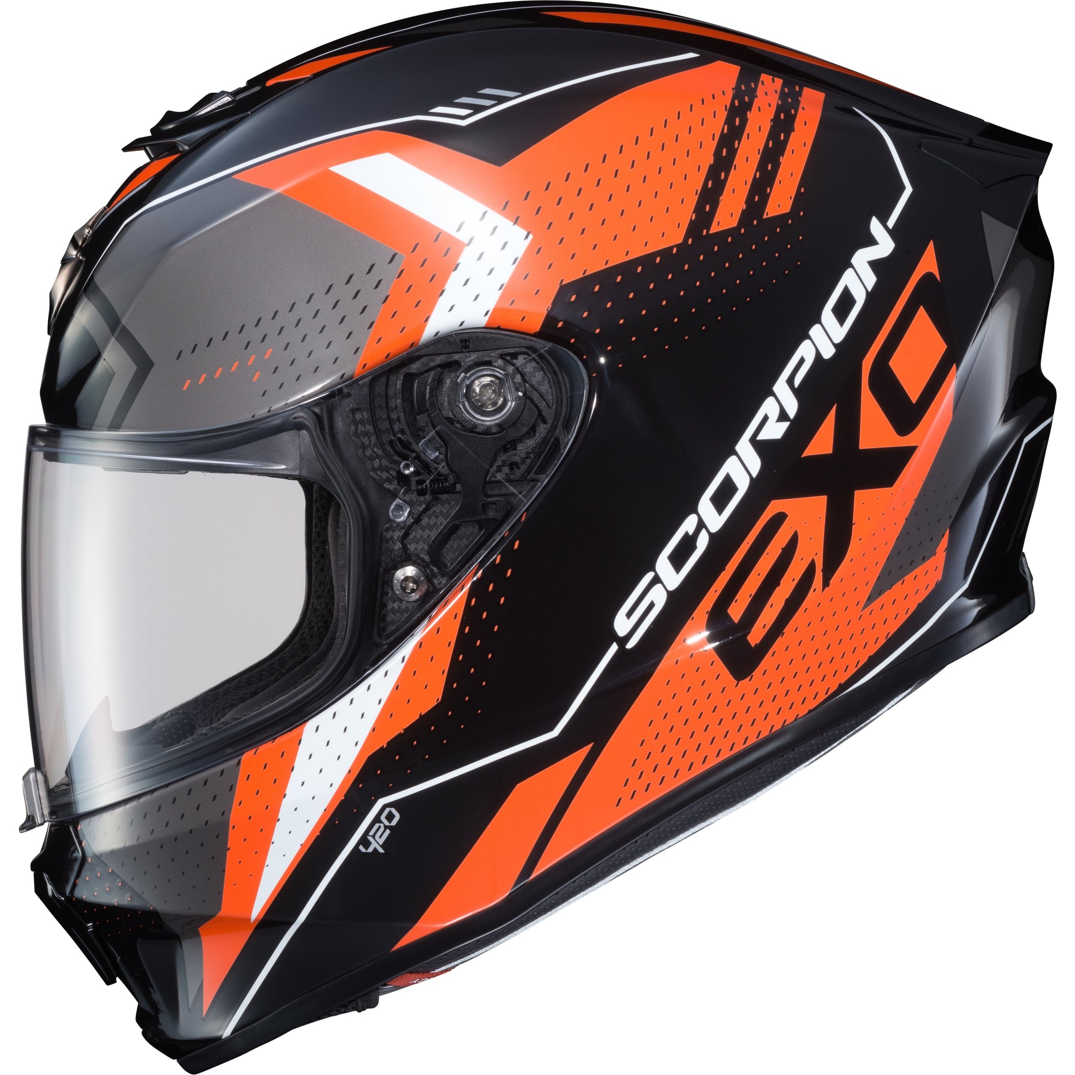 SCORPION EXO EXO-R420 FULL-FACE HELMET SEISMIC ORANGE MD