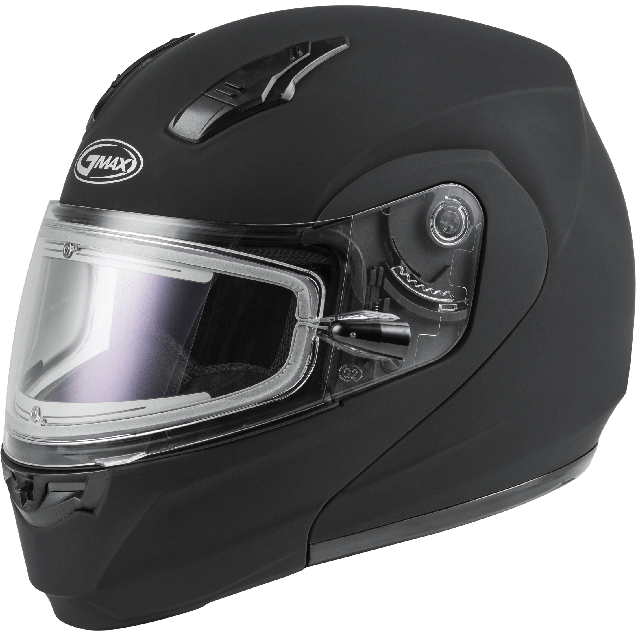 GMAX MD-04S MODULAR SNOW HELMET W/ELECTRIC SHIELD MATTE BLK LG