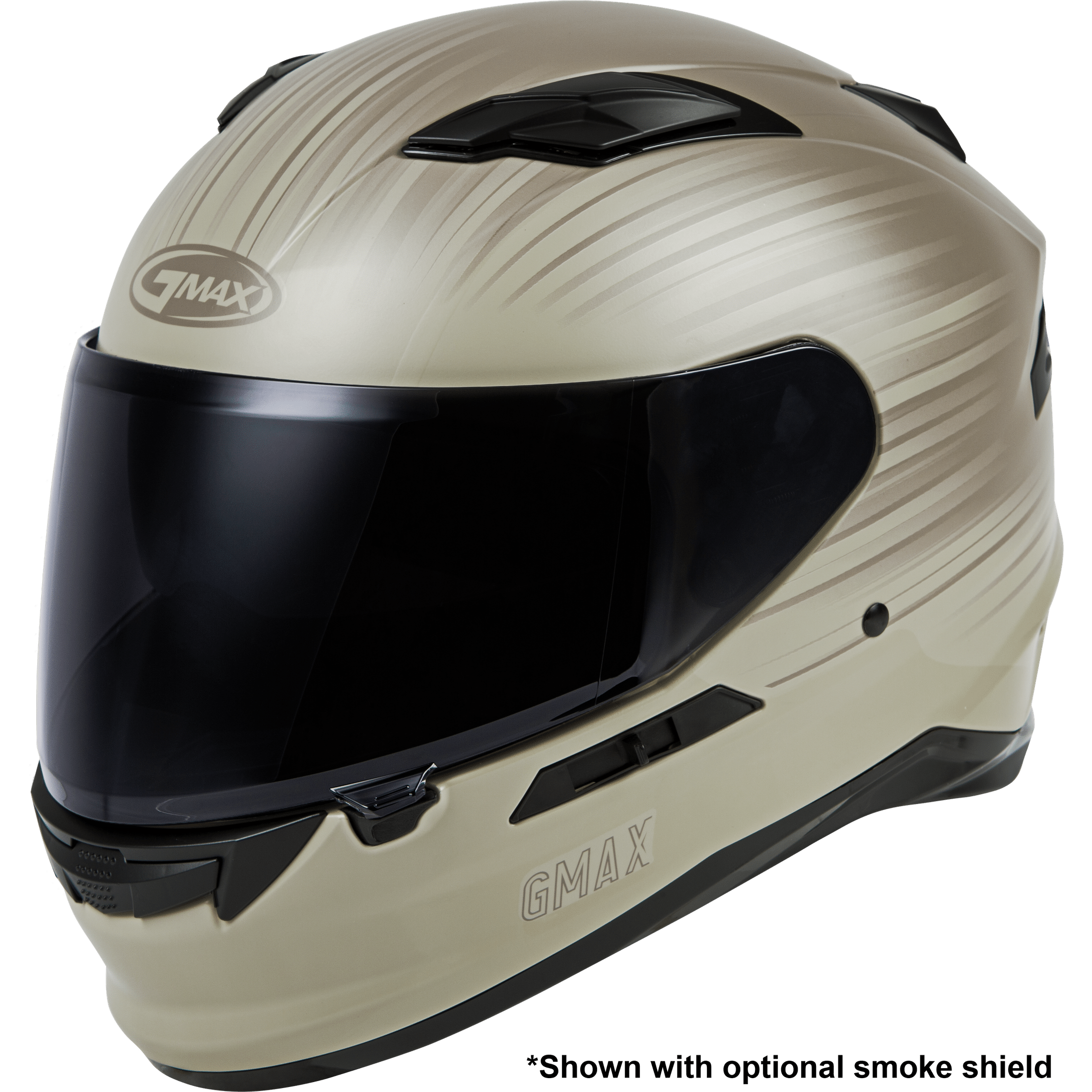 GMAX FF-98 FULL-FACE DERK HELMET SMK SHIELD MATTE KHAKI/SAND SM