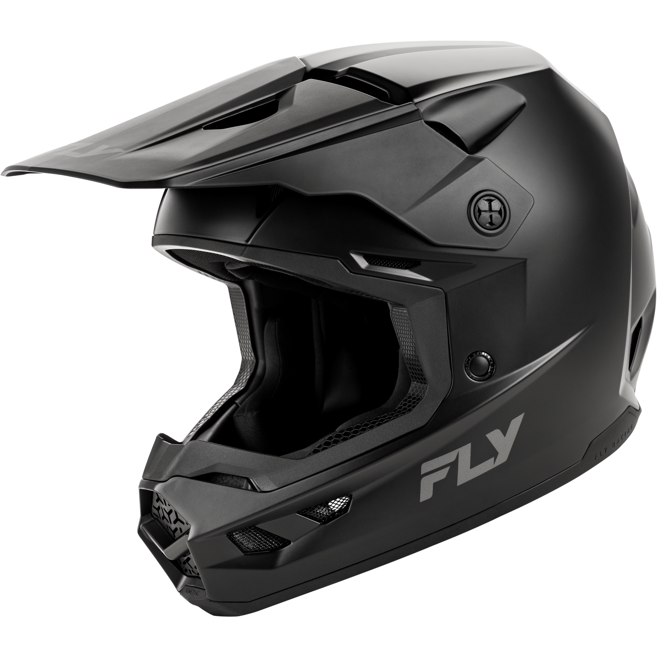 FLY RACING YOUTH KINETIC SOLID HELMET MATTE BLACK YL