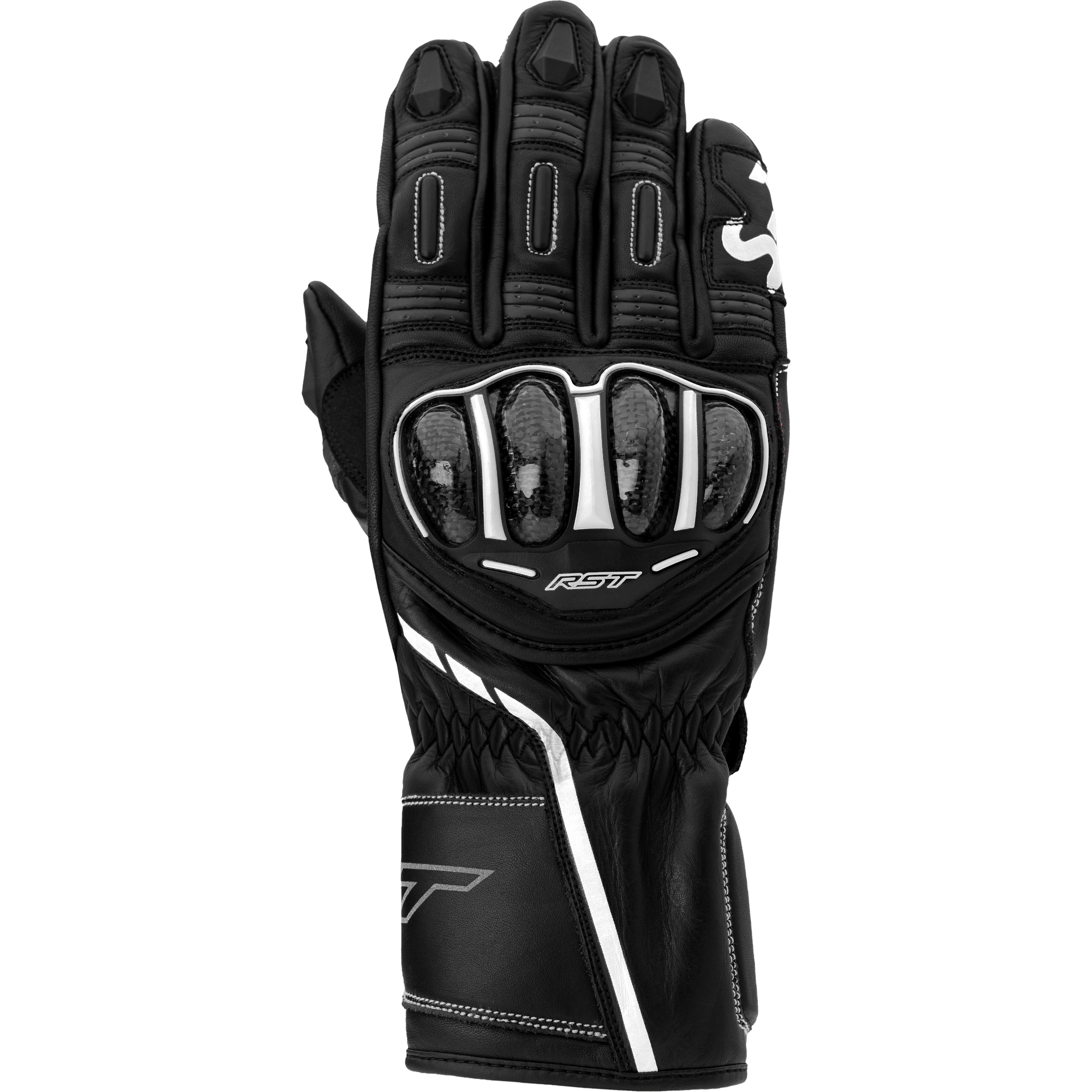 RST S1 CE GLOVE BLACK/BLACK/WHITE XL