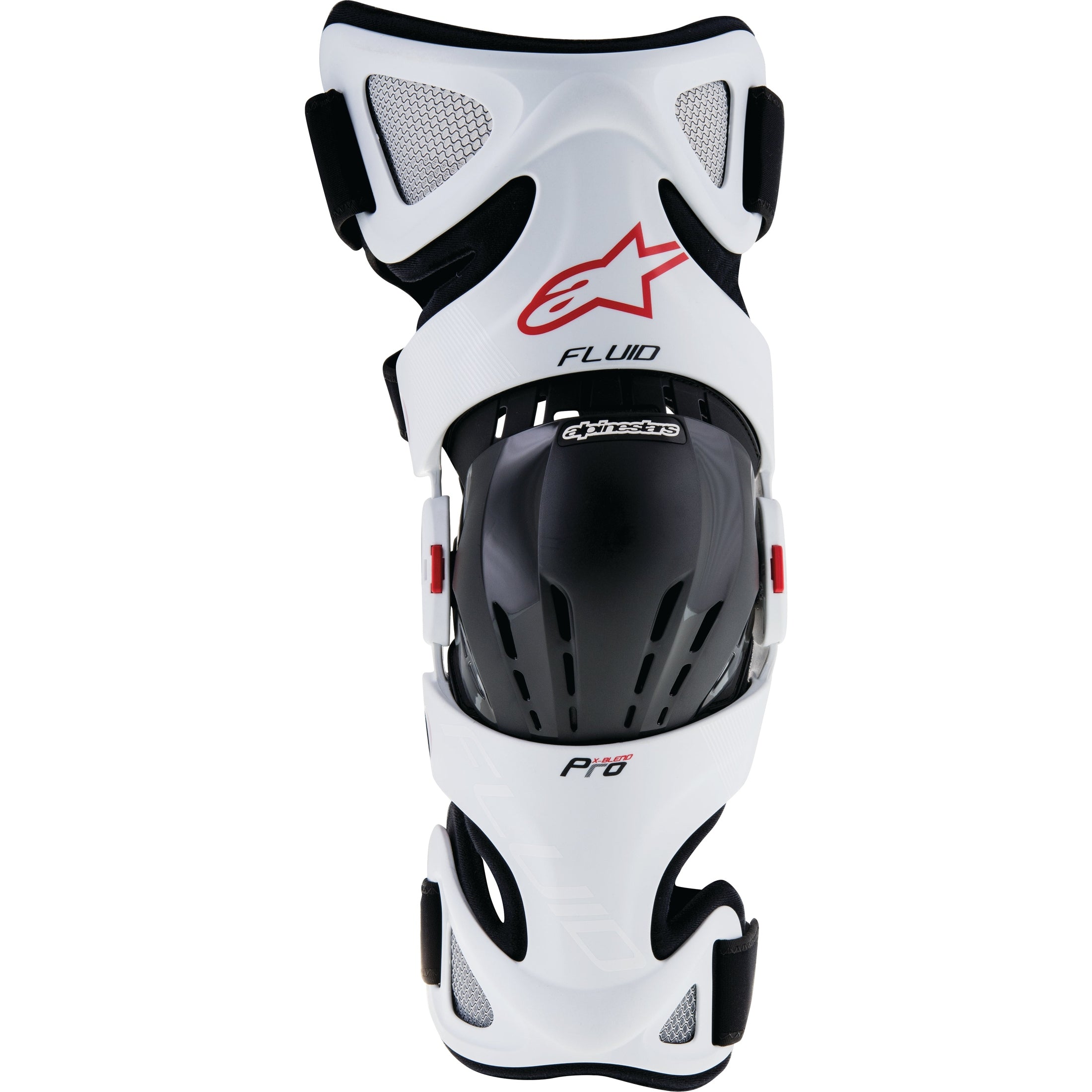 ALPINESTARS FLUID PRO KNEE BRACE SET WHITE/BLACK/RED XL/2X