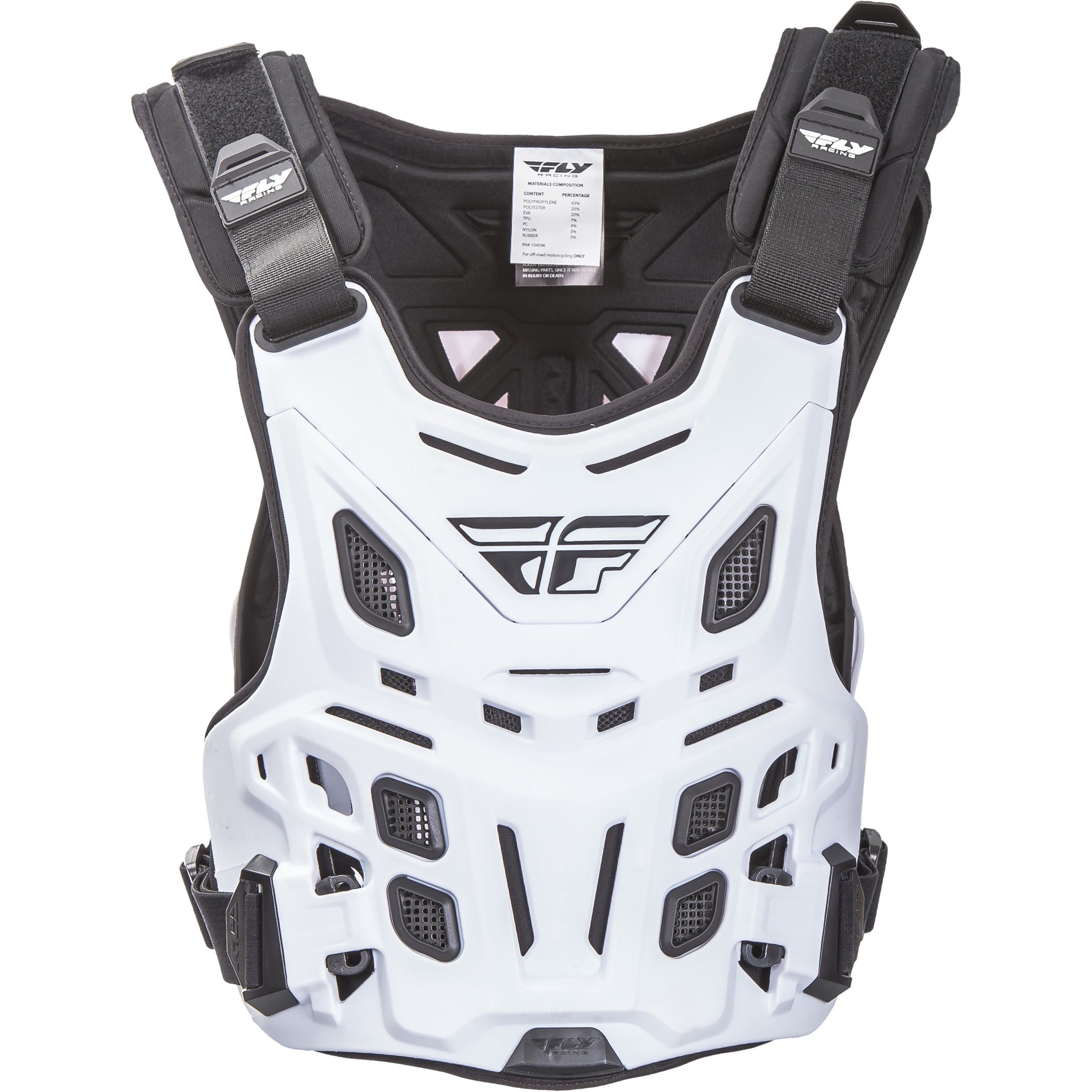 FLY RACING REVEL RACE ROOST GUARD WHITE