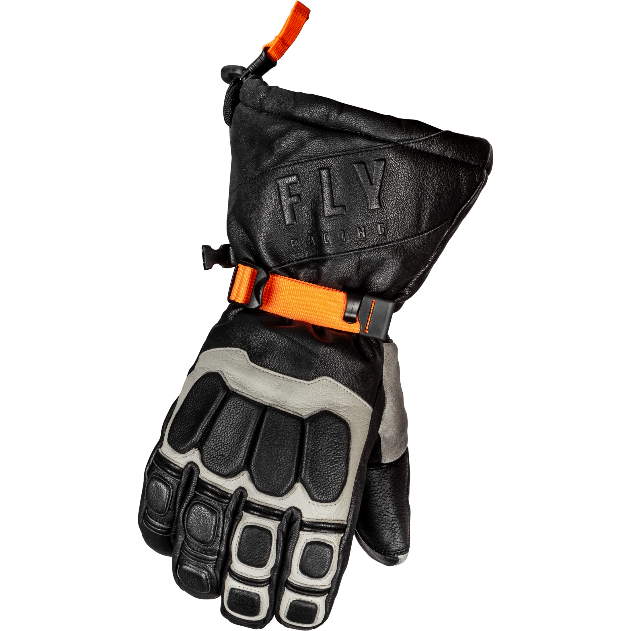 FLY RACING GLACIER GLOVES BLACK/GREY/ORANGE LG