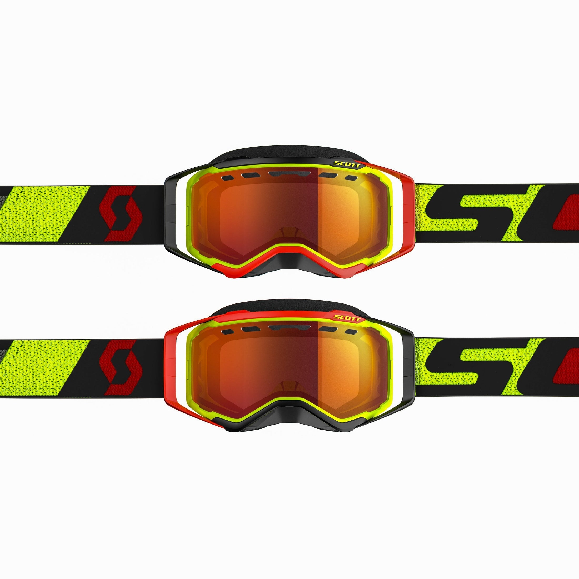 SCOTT GOGGLE PROSPECT SNOW YLW/RED ENHANCER RED CHROME