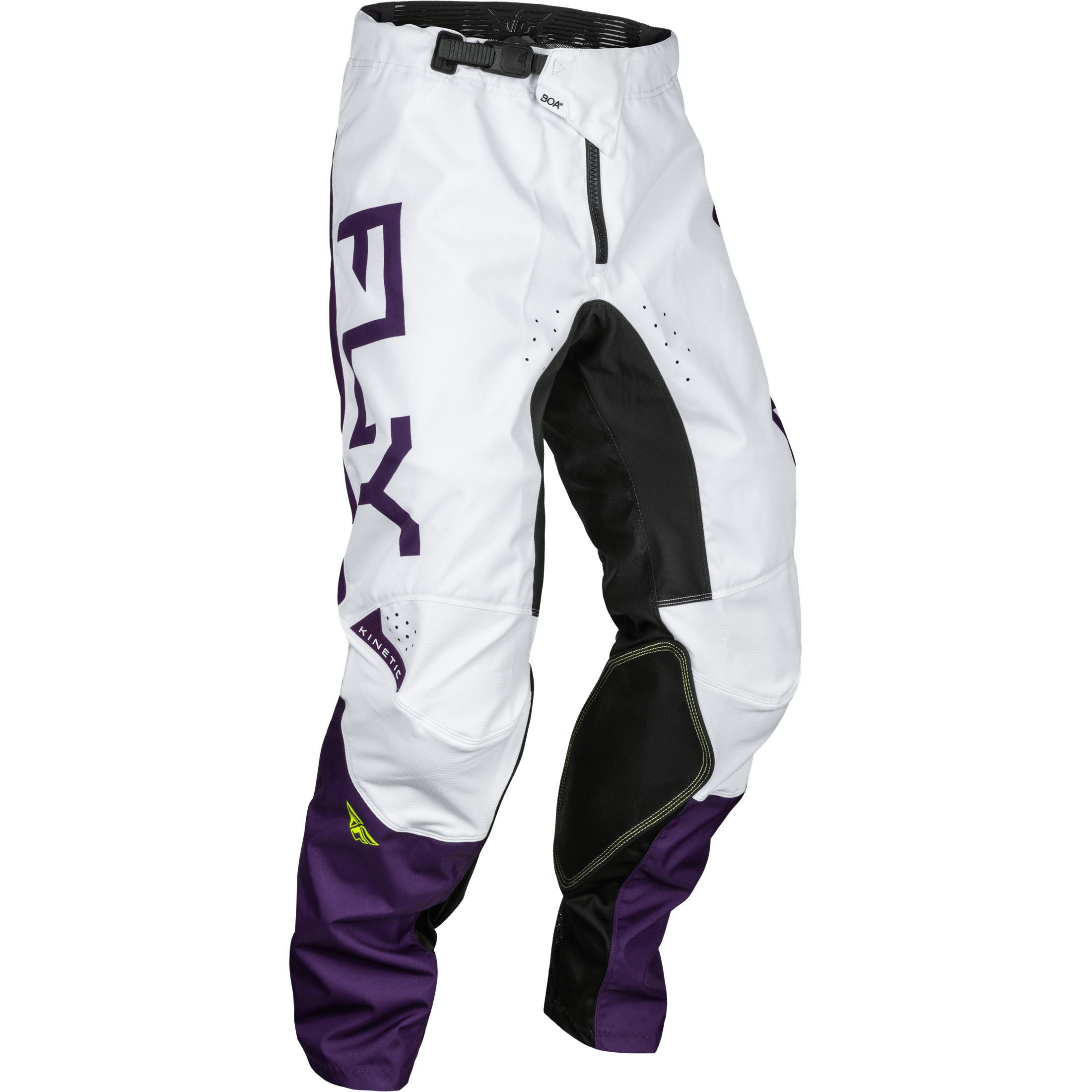 FLY RACING KINETIC RELOAD PANTS DEEP PURPLE/WHITE/HI-VIS SZ 32