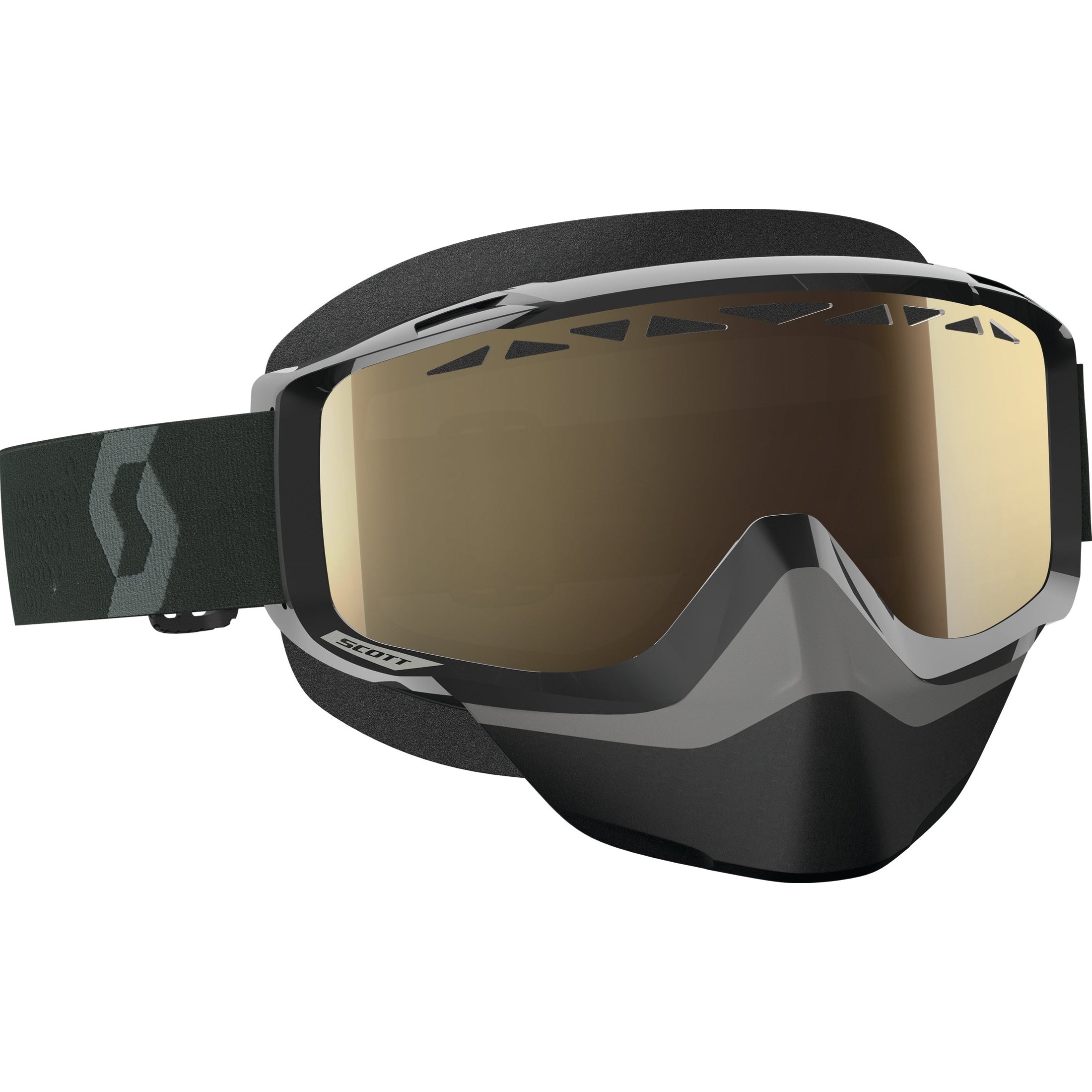 SCOTT S/S 51-1452 GOGGLE SPLIT OTG SNO-X BLK/WHT L/S BRNZ CHROME
