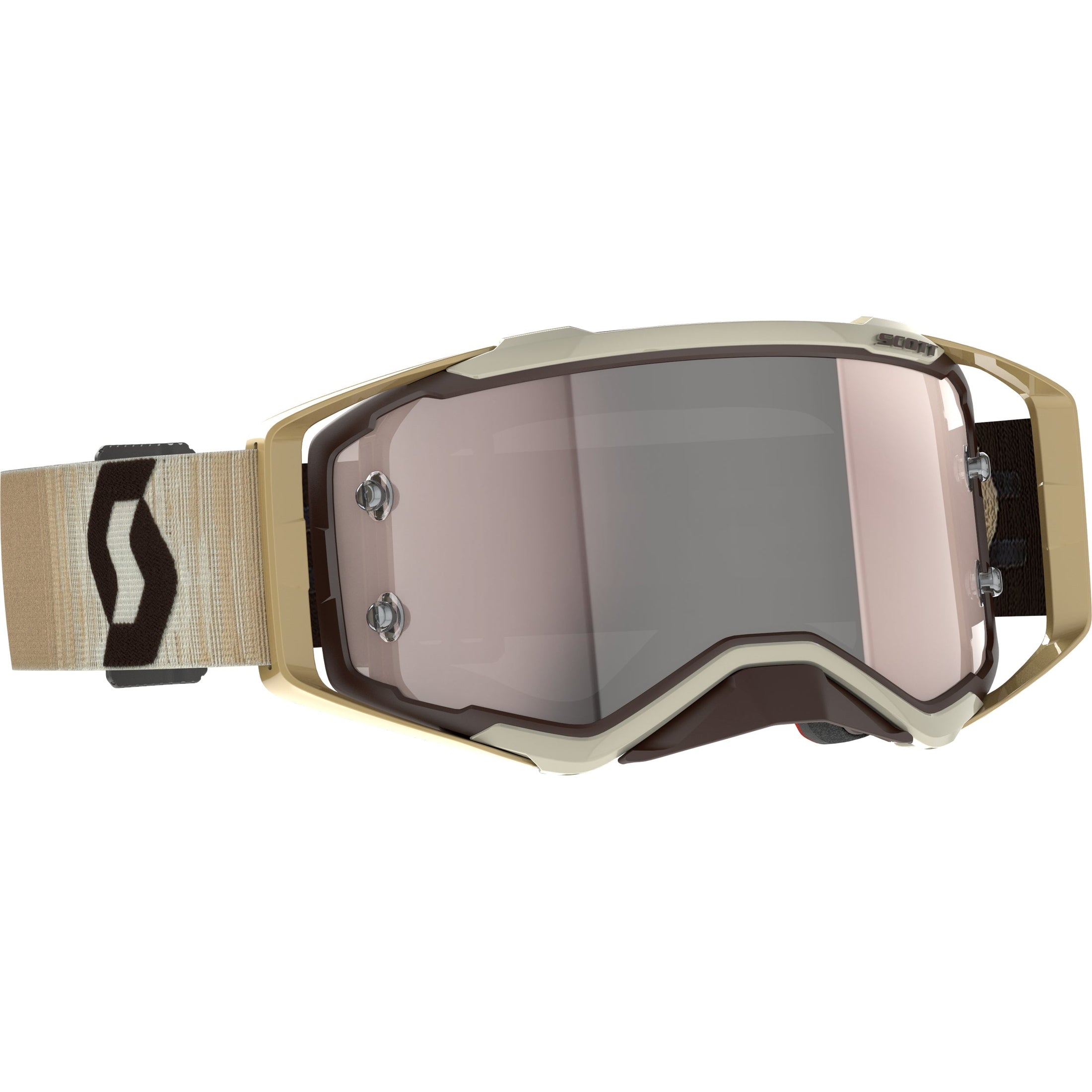 SCOTT PROSPECT GOGGLE BEIGE/BRN SILVER CHROME WORKS