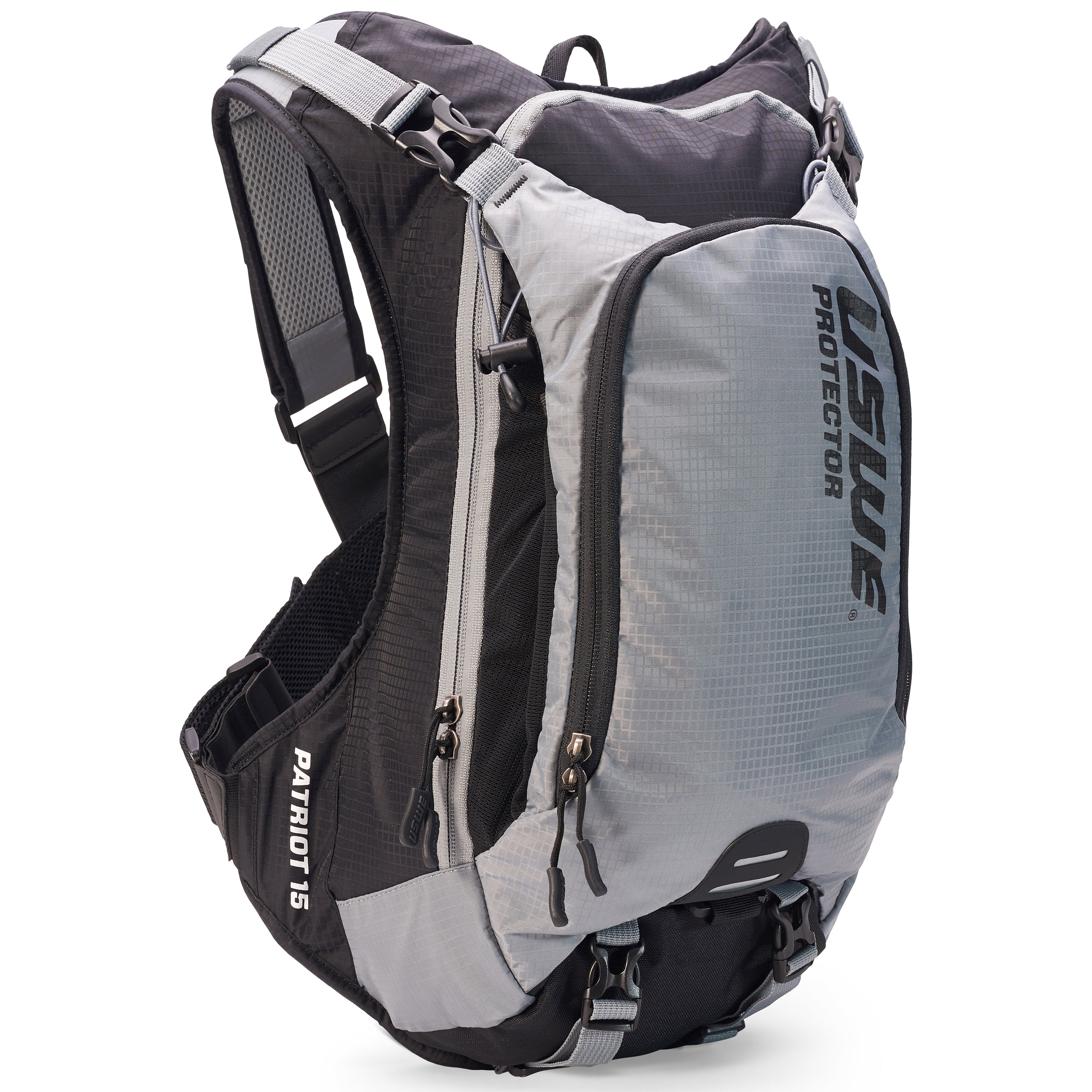 USWE PATRIOT 15 WITH CE SAS-TECH BACK PROTECTOR BLACK/GREY