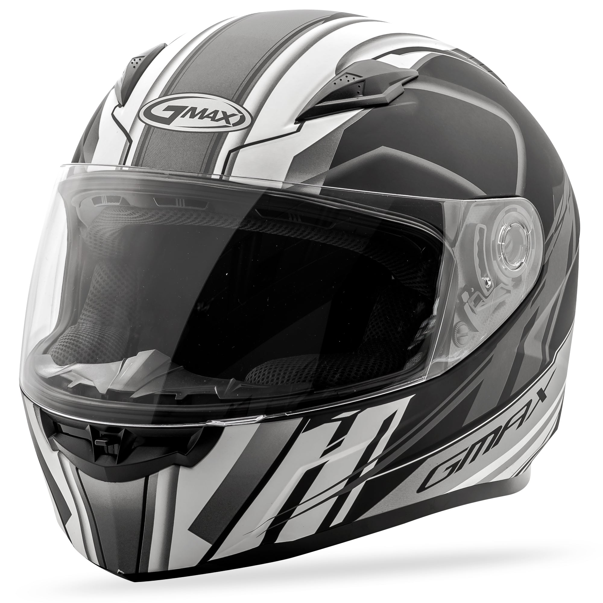 GMAX FF-49 FULL-FACE ROGUE HELMET MATTE BLACK/WHITE 3X
