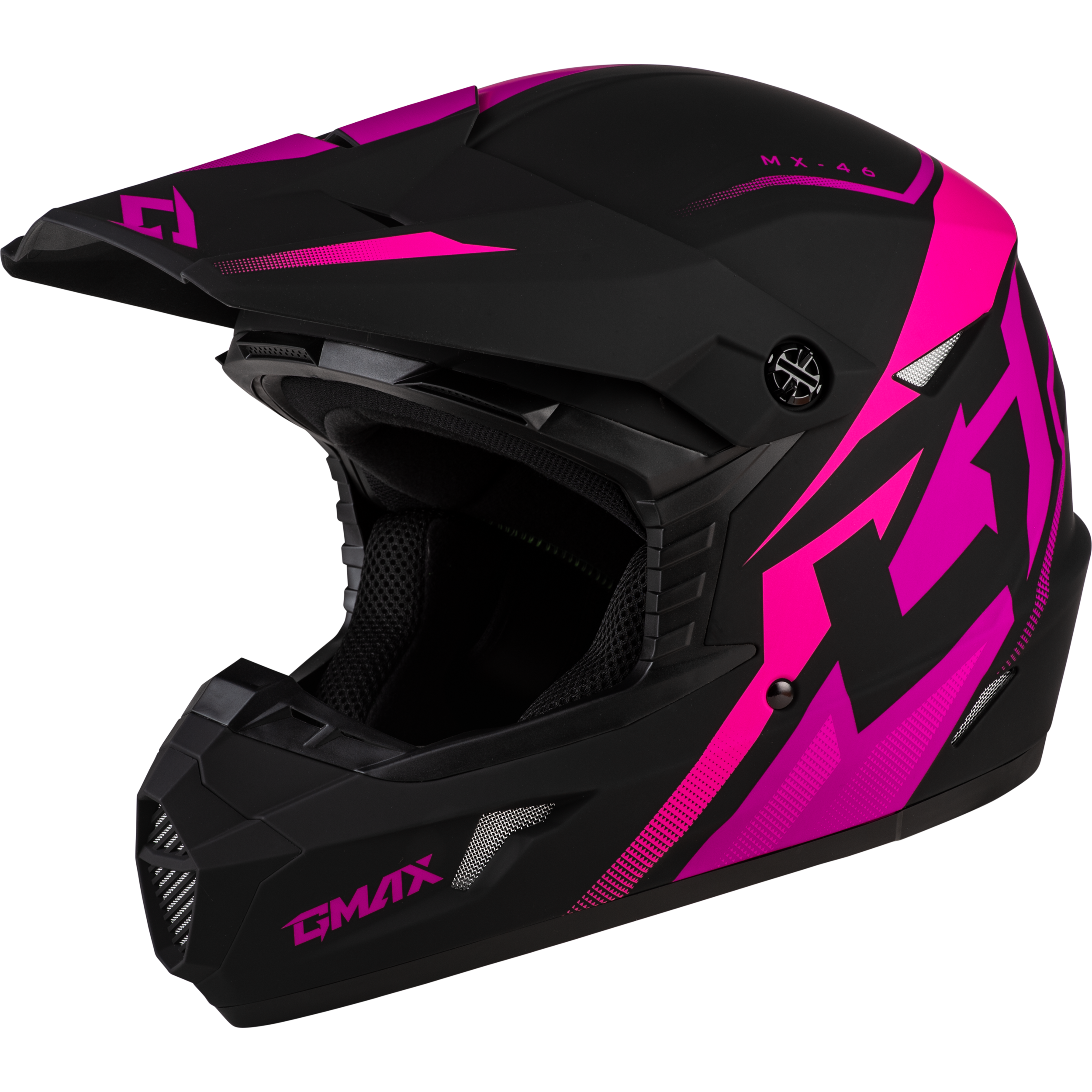 GMAX MX-46 COMPOUND HELMET MATTE BLACK/PINK XL