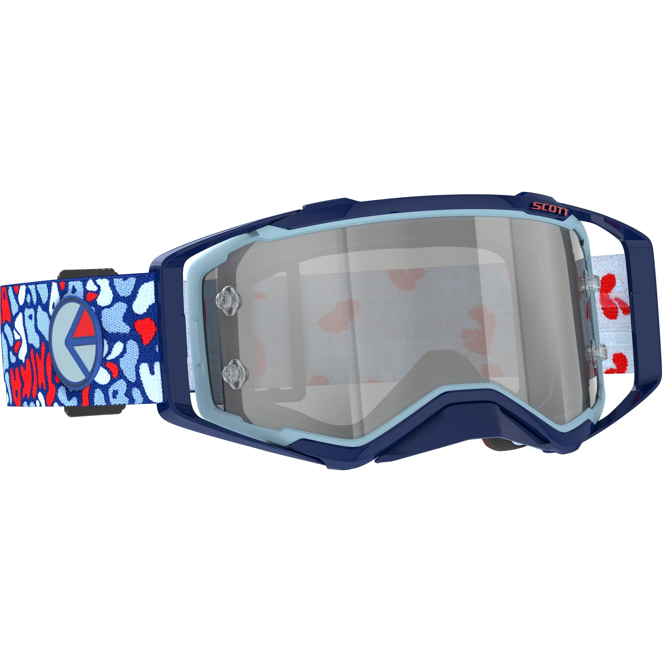 SCOTT PROSPECT GOGGLE ETHIKA BLUE/RED SILVER CHROME WORKS