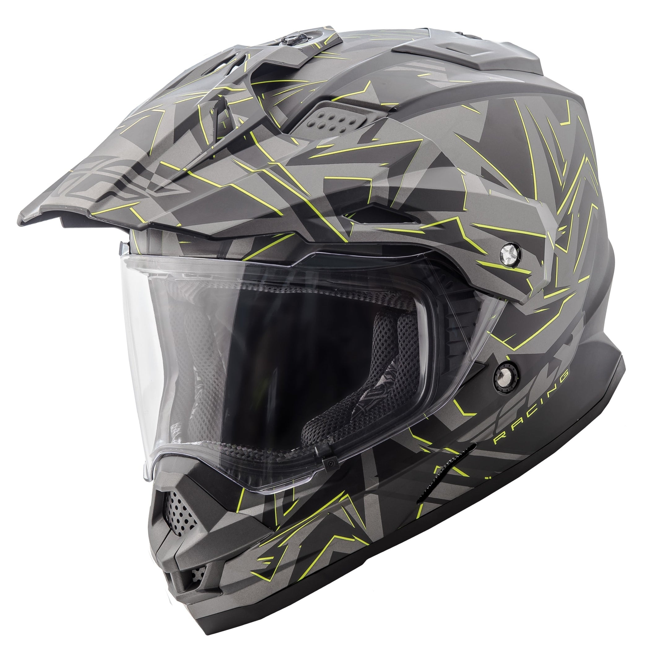 FLY RACING TREKKER NOVA HELMET MATTE GREY/HI-VIS SM
