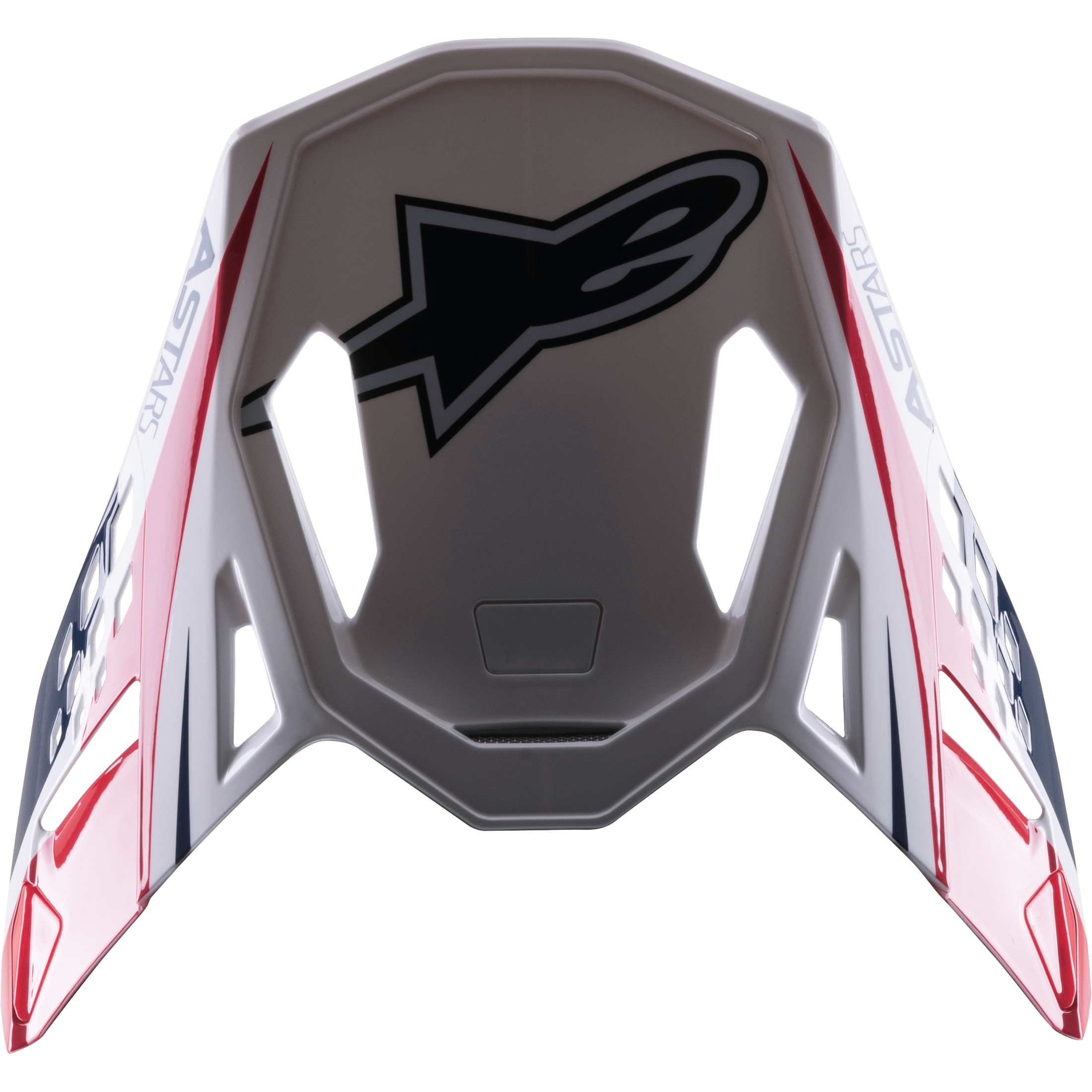ALPINESTARS S-M10 CARBON META2 VISOR WHITE/RED/BLUE GLOSSY