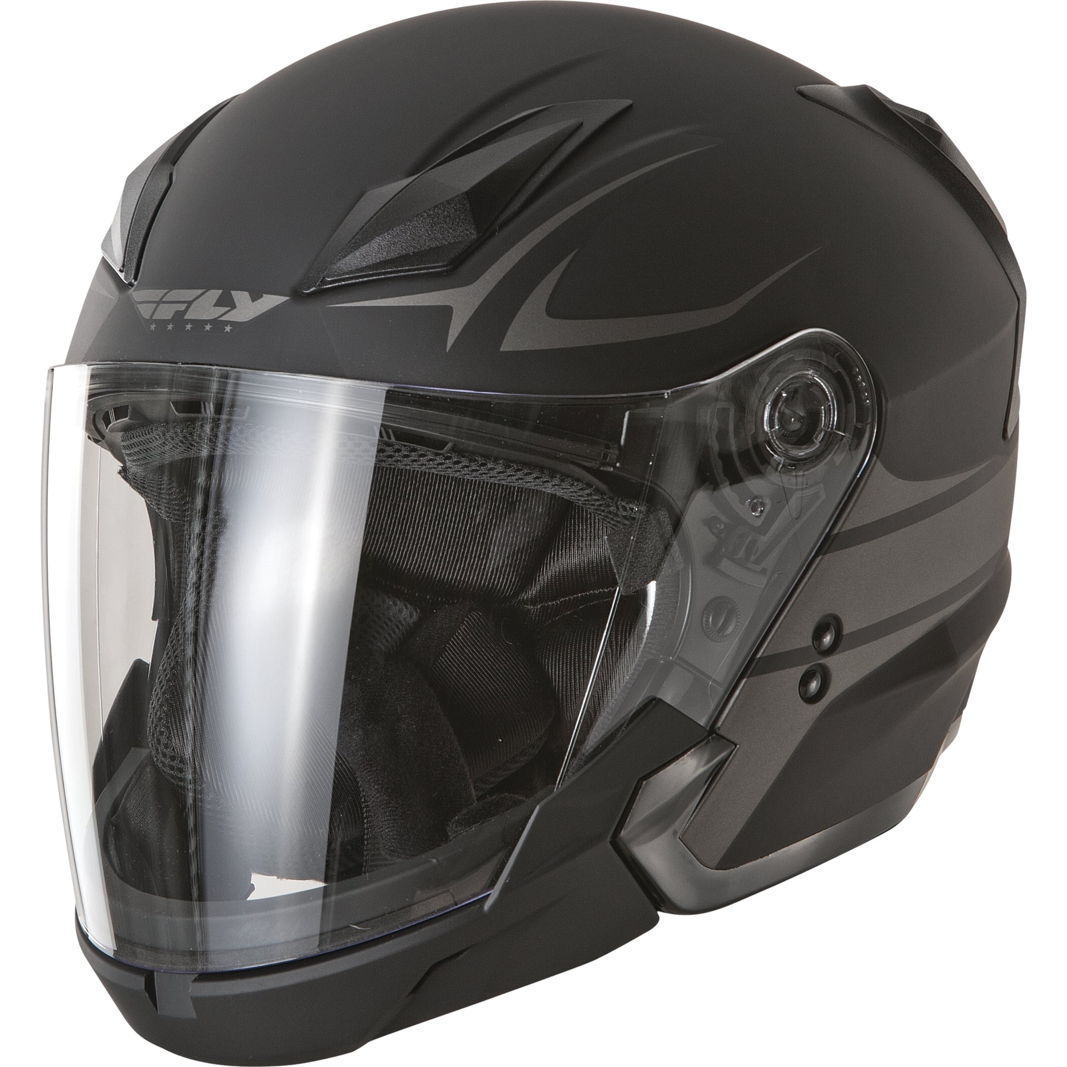 FLY RACING TOURIST VISTA HELMET MATTE BLACK/SILVER 2X